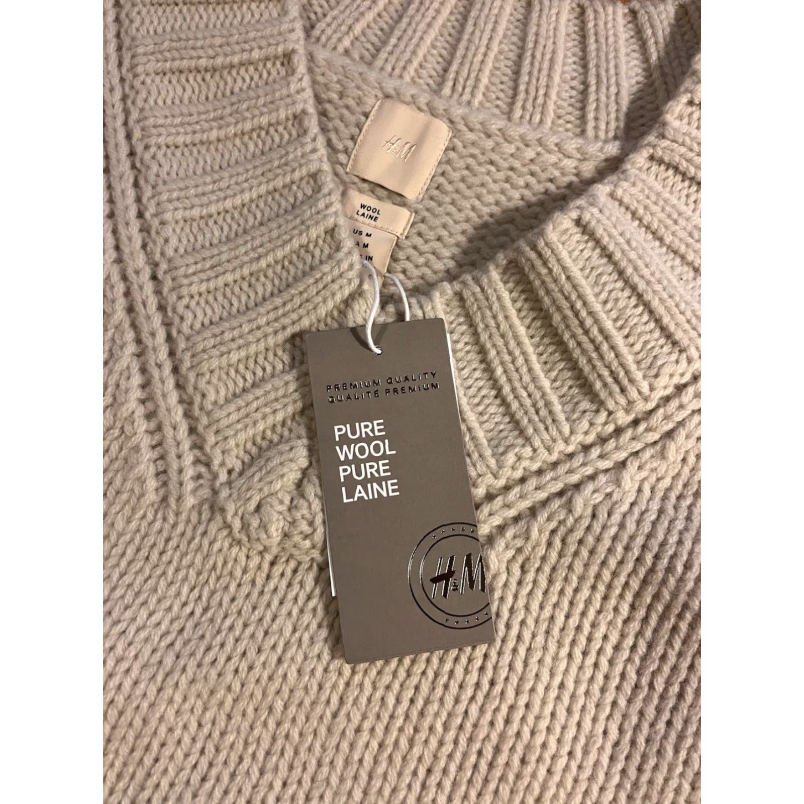 H&M H&M Sleeveless V-Neck Wool Sweater Women’s Medium Beige Size M / US 6-8 / IT 42-44 - 4 Thumbnail