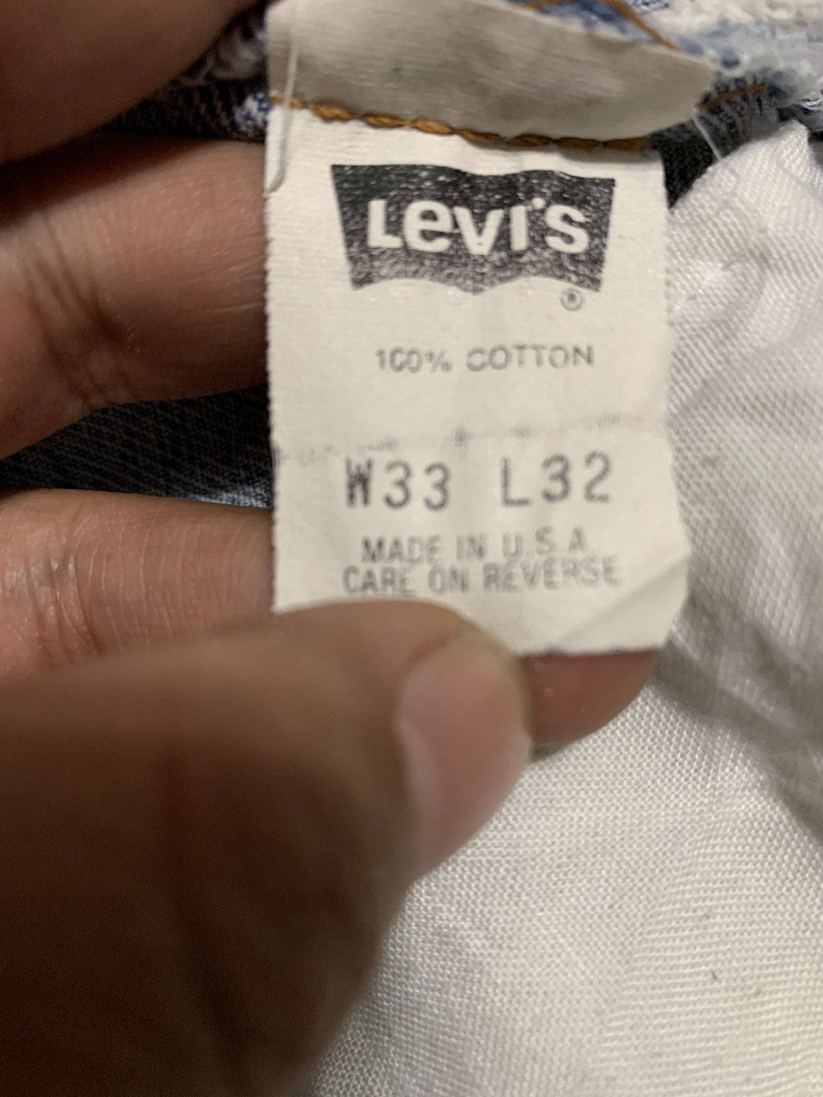 Levi's Vintage 90s Levis 512 Slim Taper Faded Blue Jeans Distressed Size US 33 - 14 Thumbnail