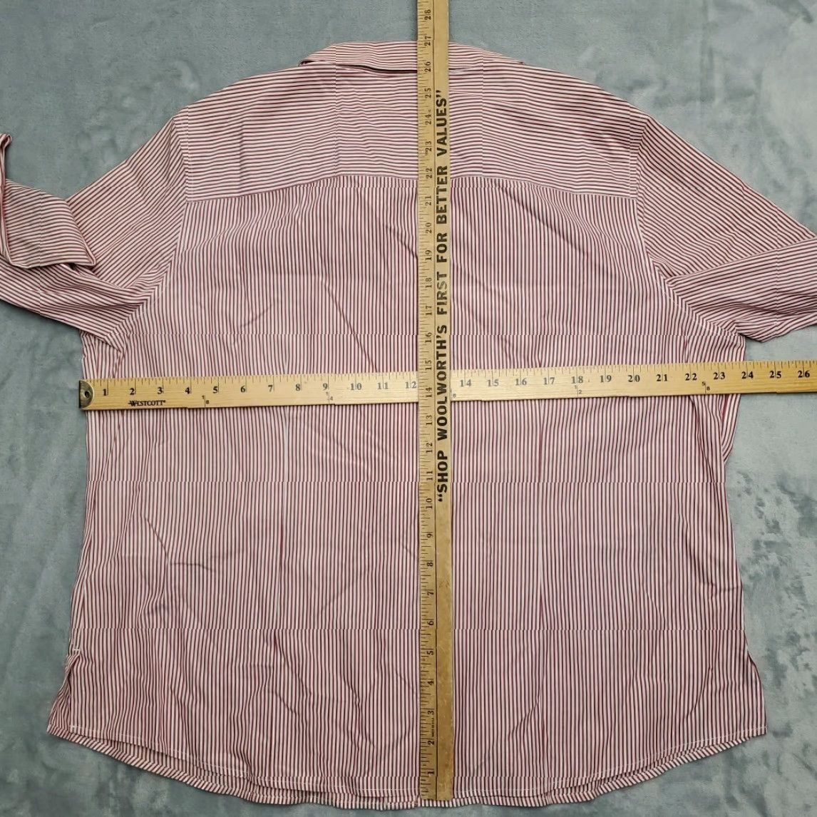 Vintage Chicos Shirt Womens XL Red Striped Casual Button-Up Long Sleeve Size XL / US 12-14 / IT 48-50 - 5 Thumbnail
