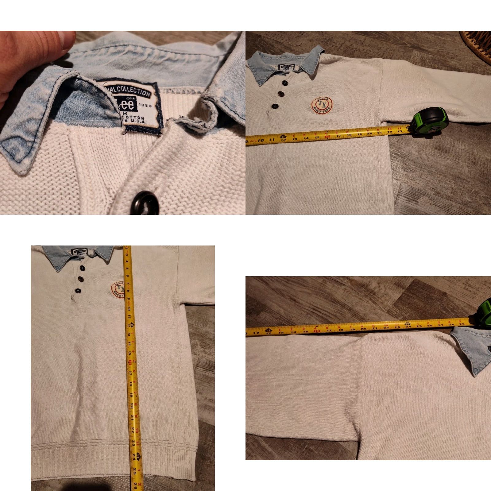 Lee Vintage Yes Lee Sweater Mens M Made In USA Heavyweight Collared Louie's Backyard TX Size US M / EU 48-50 / 2 - 8 Thumbnail