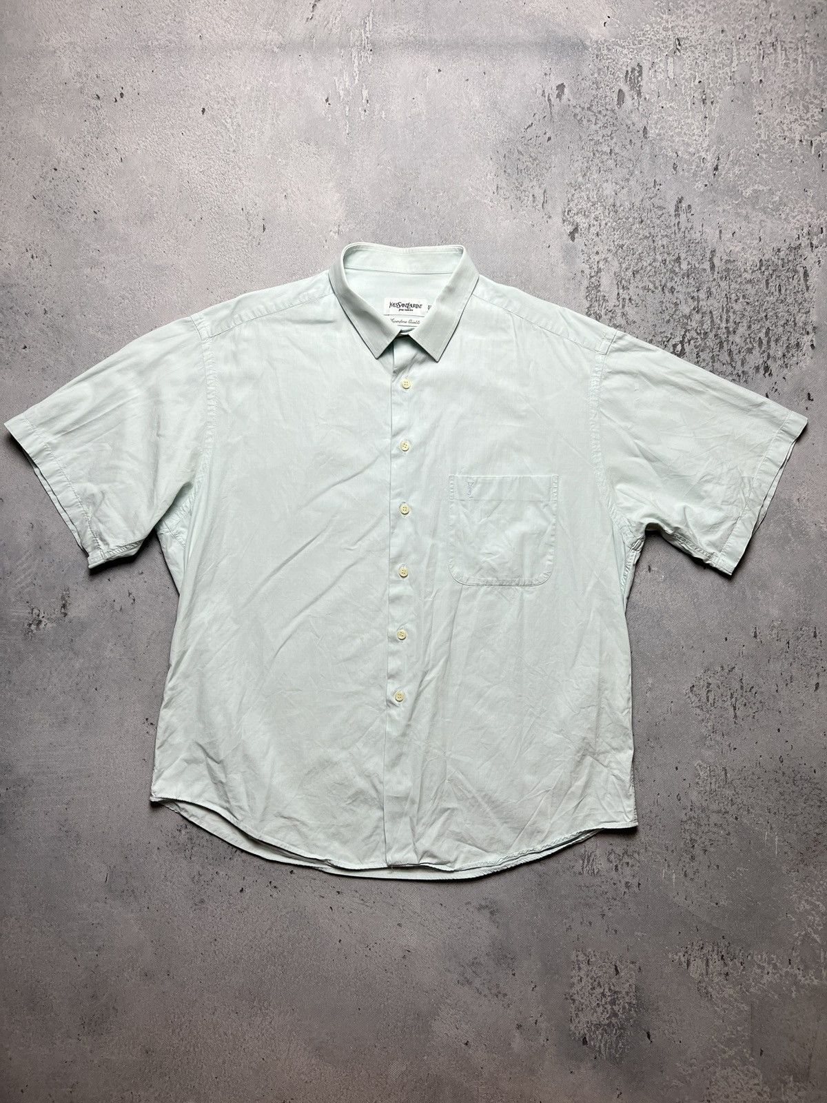 Yves Saint Laurent Lux YSL Shirt Cotton Yves Saint Laurent Summer Shirtsleeve Size US XXL / EU 58 / 5 - 2 Thumbnail