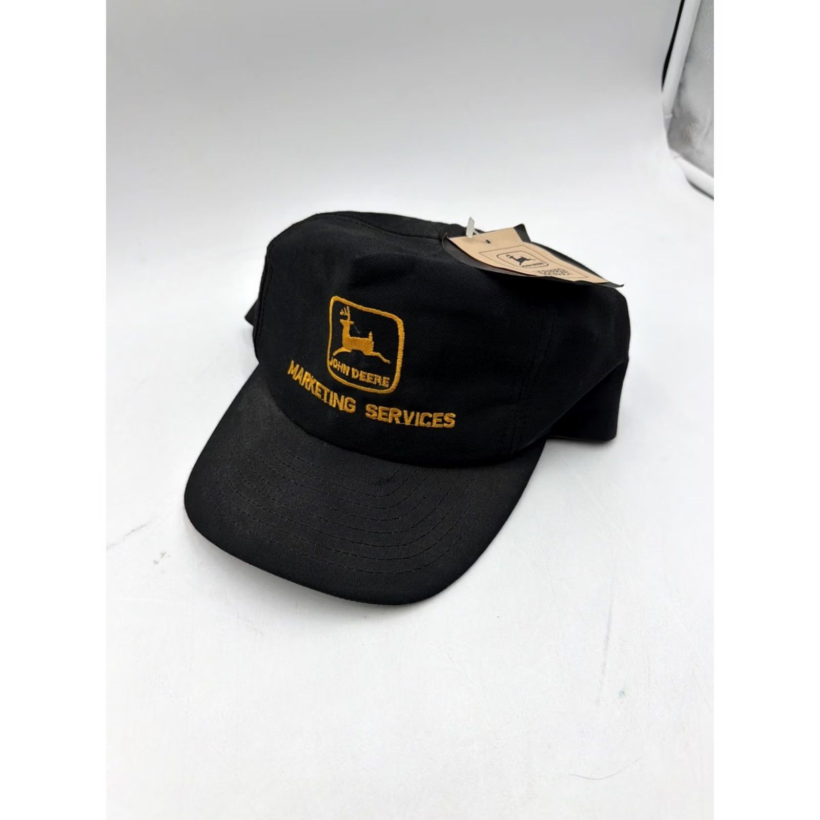 John Deere VINTAGE John Deere Snapback Hat Cap Black USA Men One Size NOS Size ONE SIZE - 2 Thumbnail