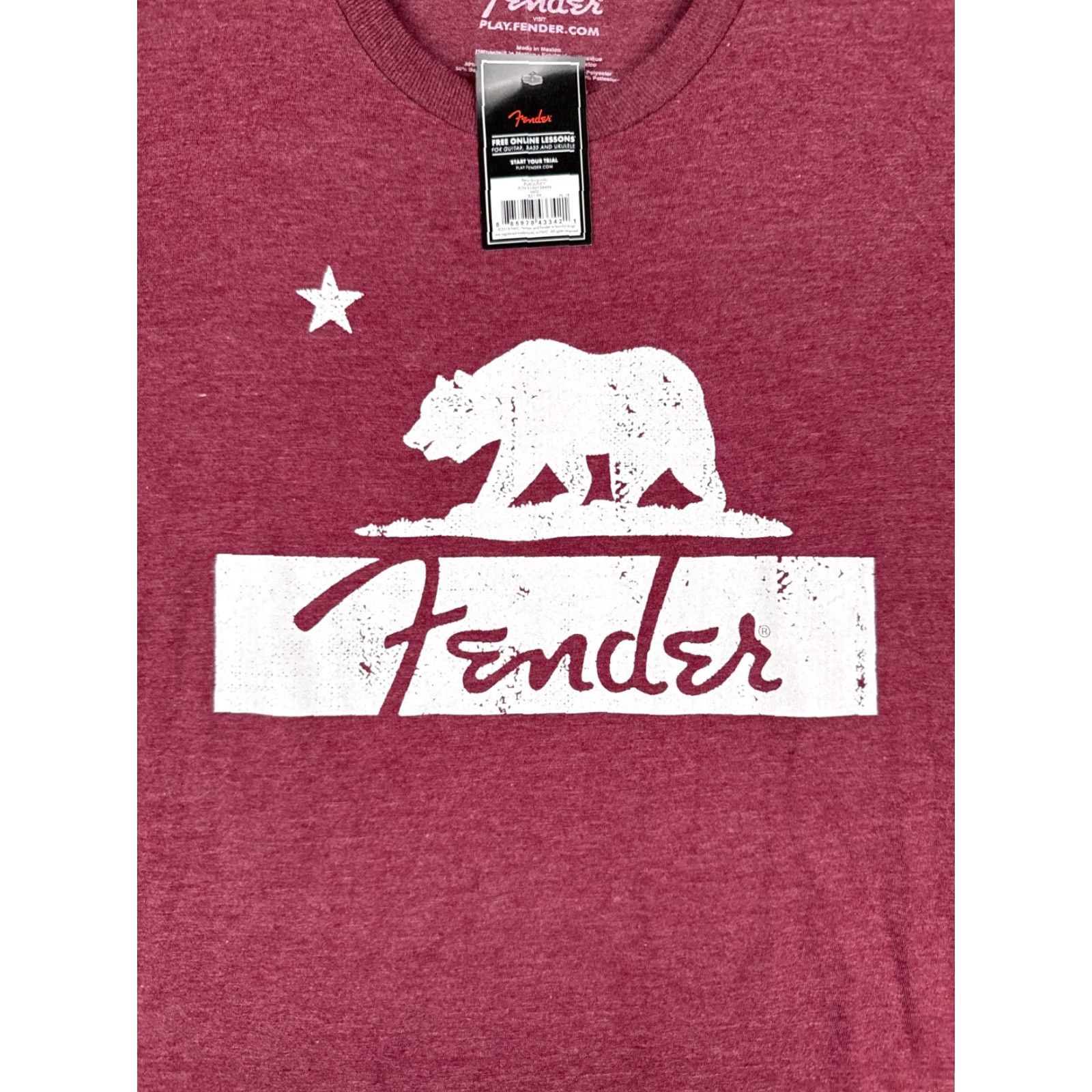 Fender Fender Shirt Men Medium Red Heather California Bear Guitar Short Sleeve TAG Shirt Mens California Music Outdoor Rock 90s Size US M / EU 48-50 / 2 - 6 Thumbnail