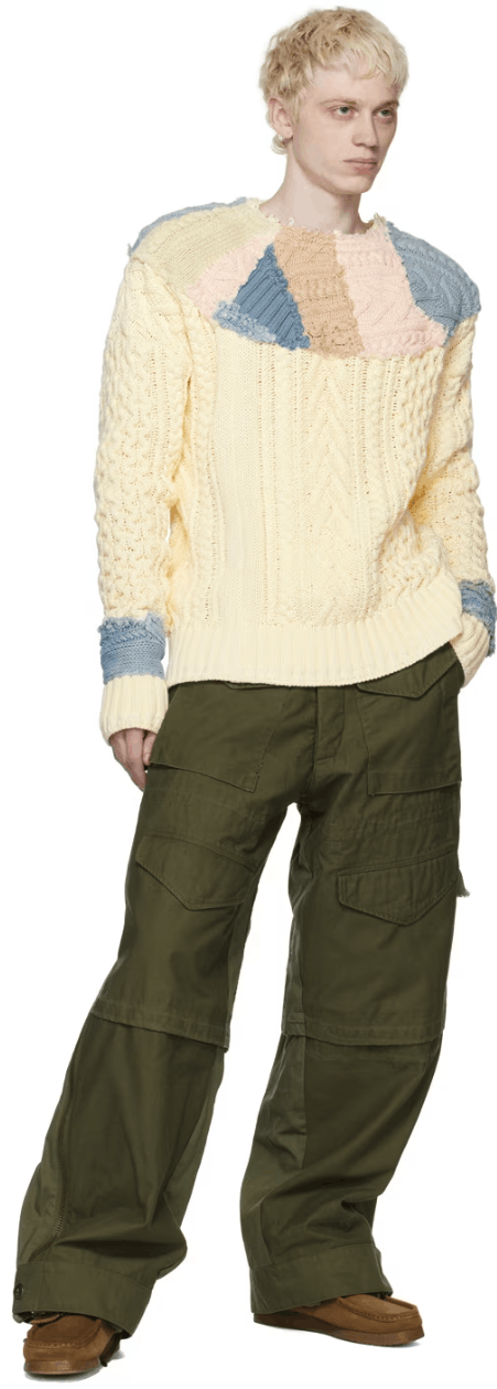 Greg Lauren $2000 NWT Greg Lauren Stitchwork Fair Isle Sweater Small Size US S / EU 44-46 / 1 - 4 Thumbnail