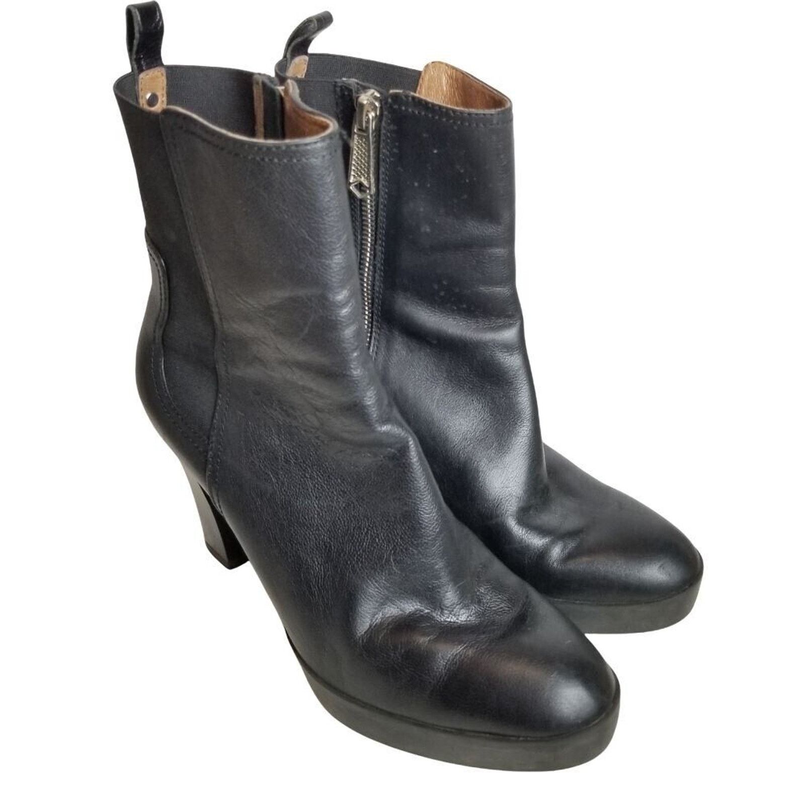 Donald Pliner Donald J Pliner Womens Milan Black Leather Heeled Boots 8.5M Size US 8.5 / IT 38.5 - 2 Thumbnail