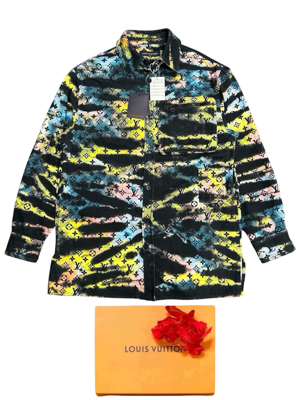 Louis Vuitton Louis Vuitton 4L Printed Monogram Long Sleeve Denim Overcoat Size US XXL / EU 58 / 5 - 1 Thumbnail