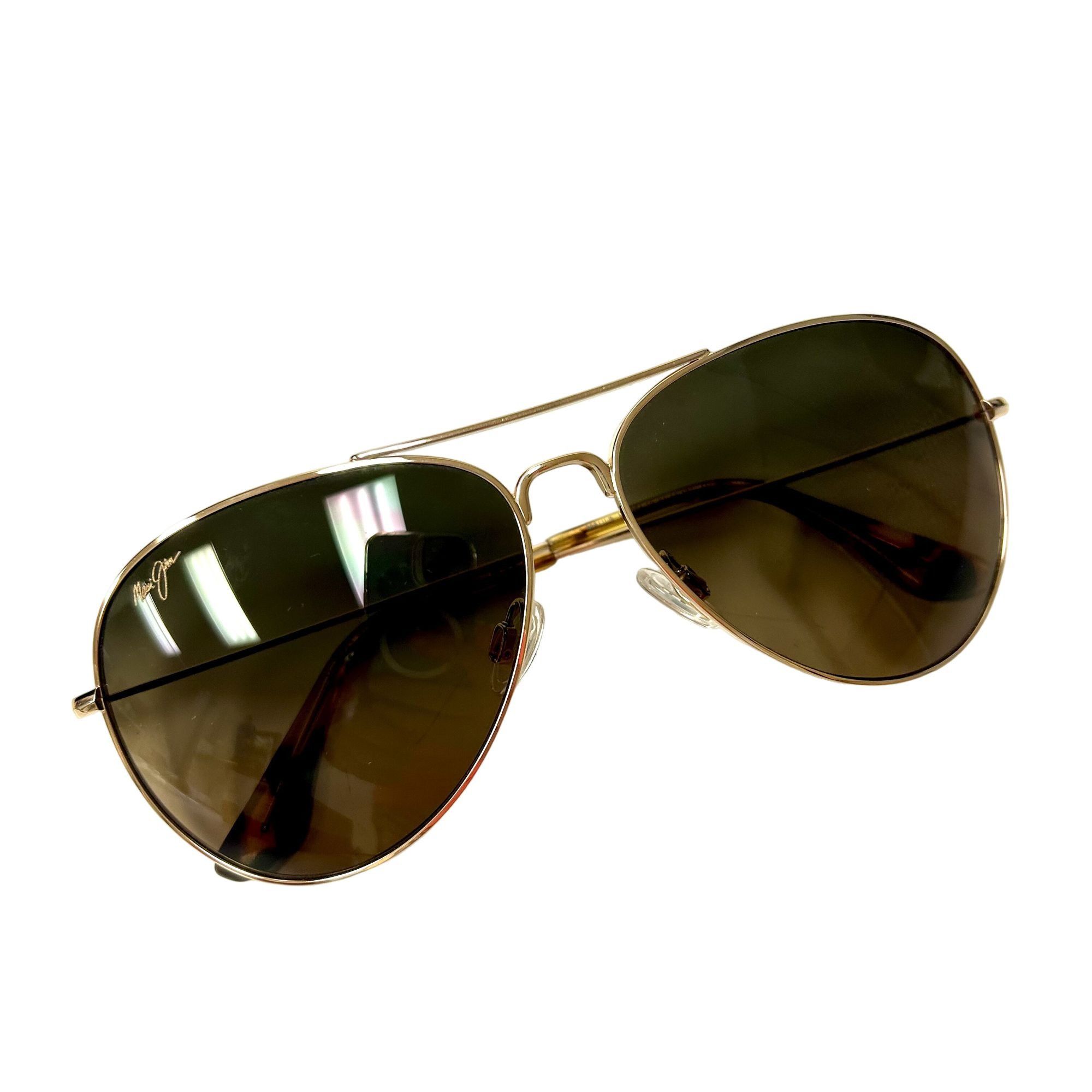 Maui Jim New HS264-16 Sunglasses MAVERICKS Gold Polarized Aviators Size ONE SIZE - 14 Thumbnail