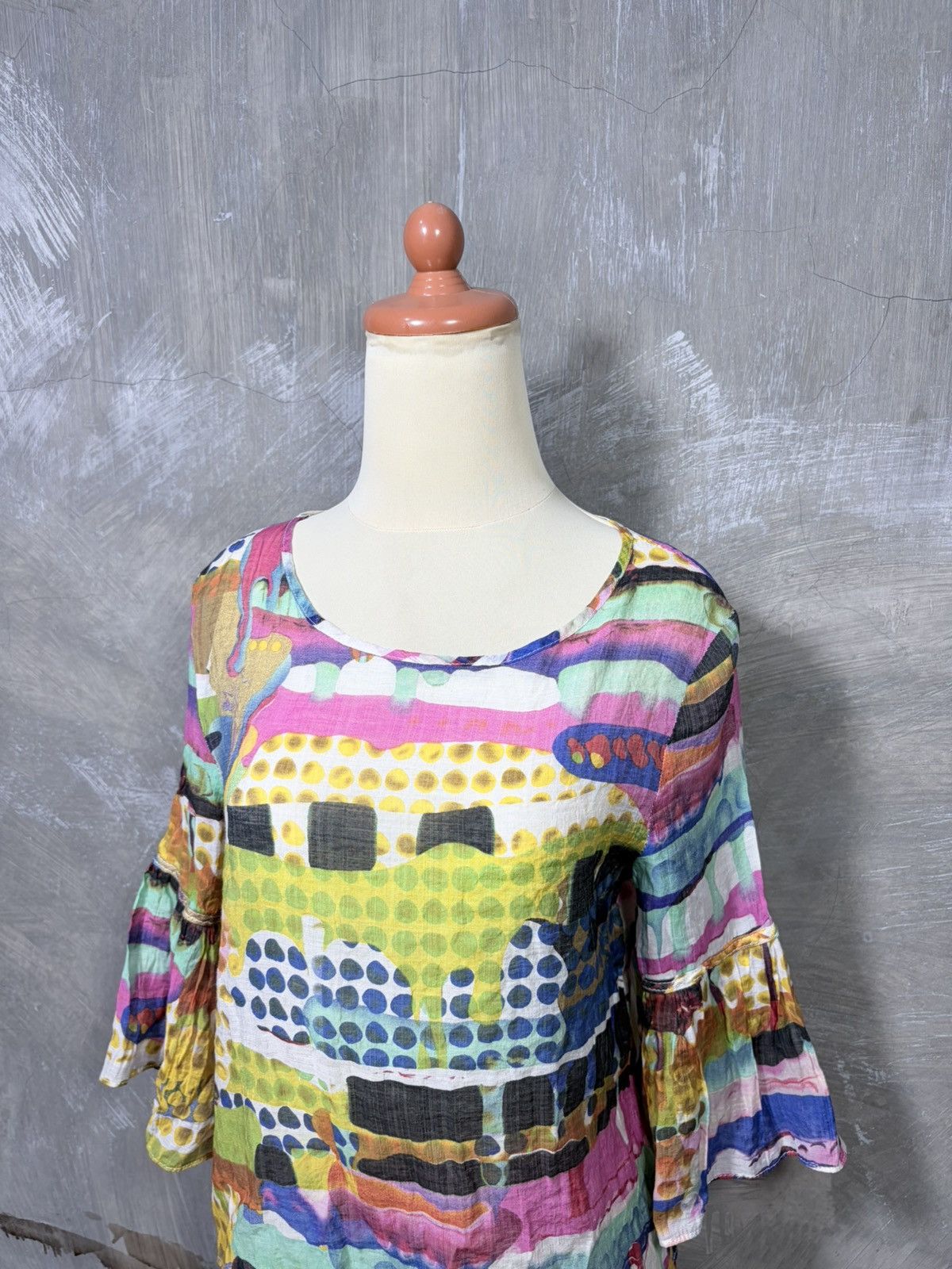 Japanese Brand Unknown Y2K Abstract Pop Art Women Tops Size M / US 6-8 / IT 42-44 - 2 Thumbnail
