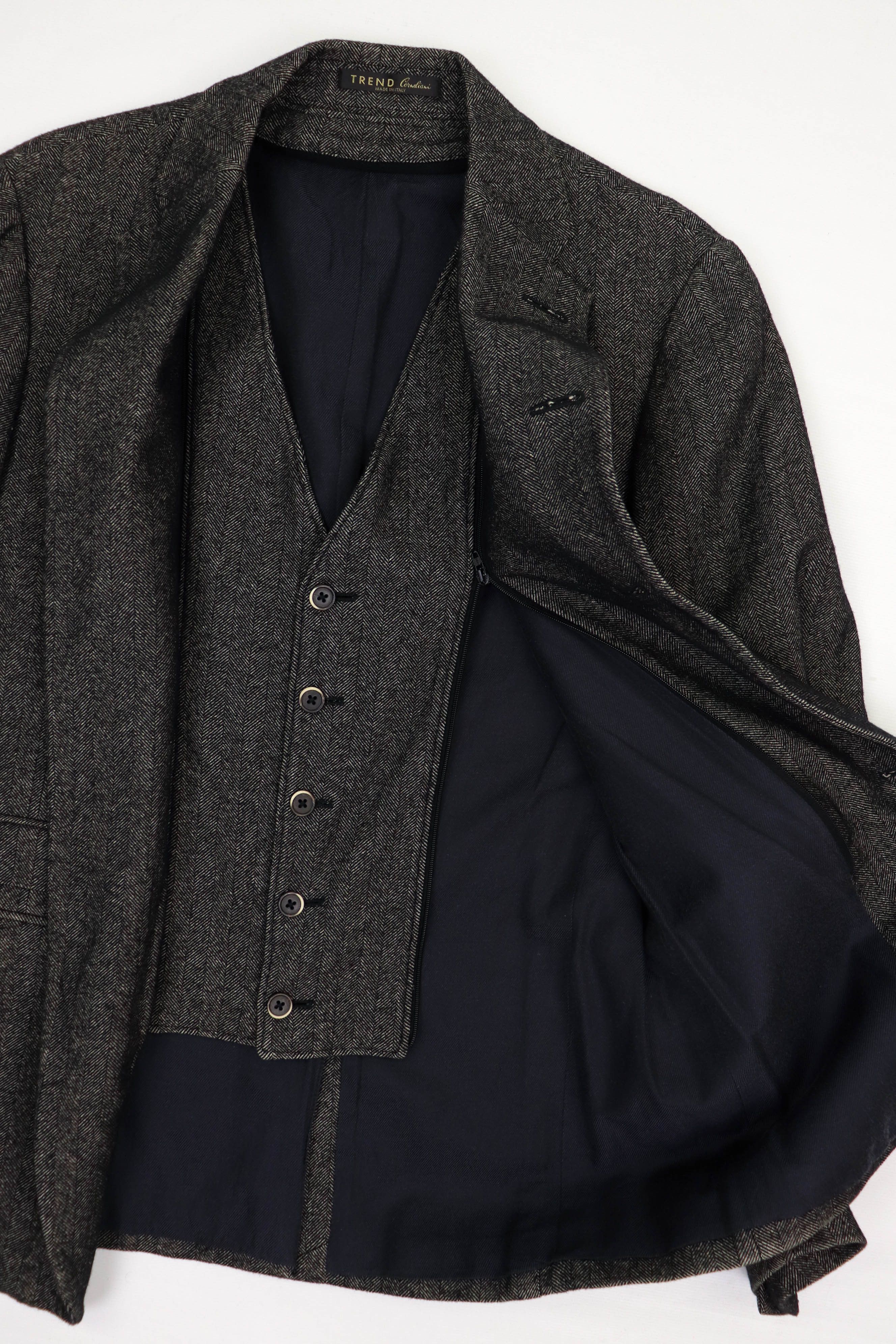 Corneliani Corneliani Trend Herringbone Wool Sport Coat Blazer Jacket Size US M / EU 48-50 / 2 - 10 Thumbnail