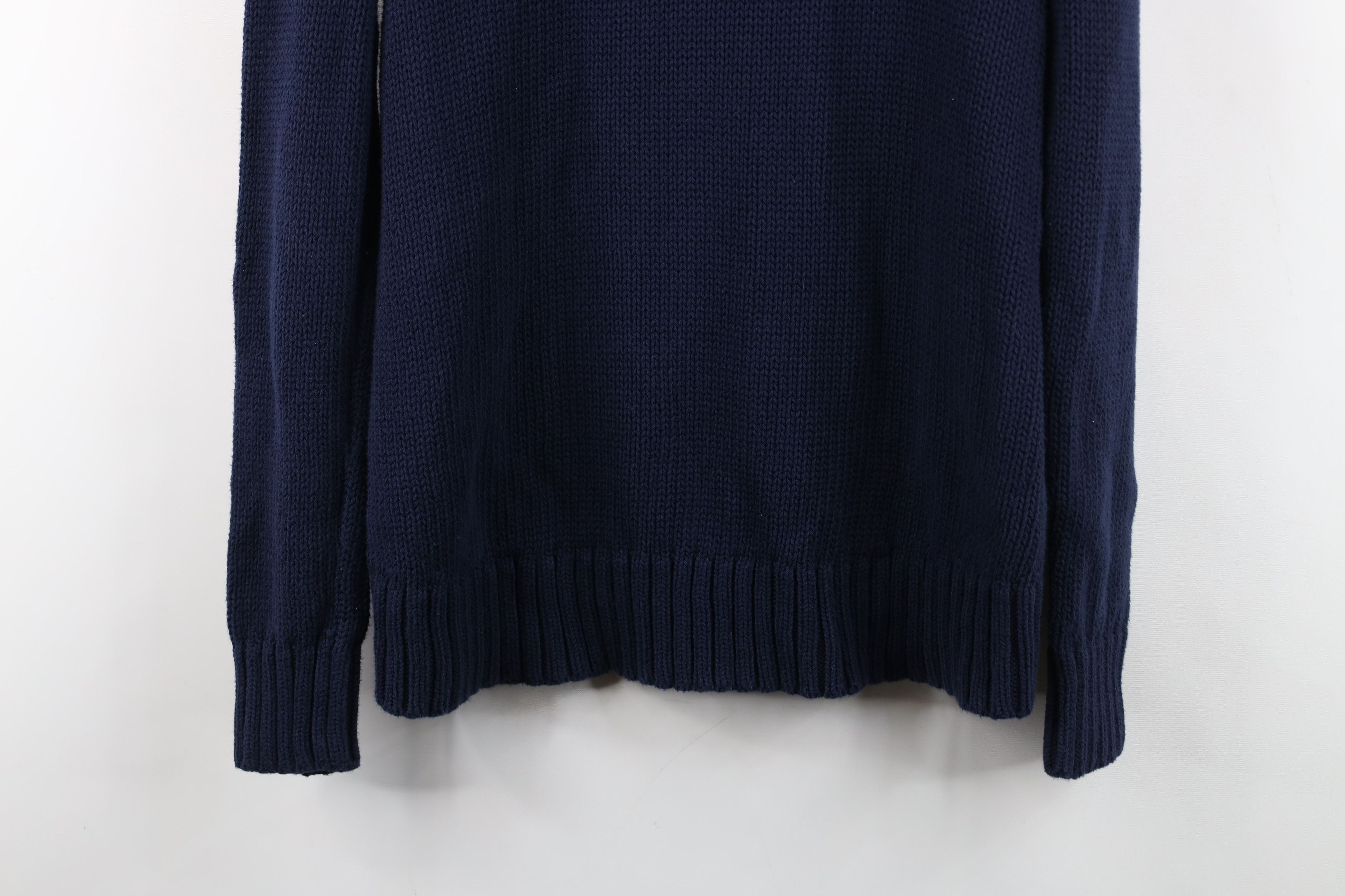 J.Crew Vintage J Crew Baggy Marled Knit Sweater Navy Blue Cotton Size S / US 4 / IT 40 - 12 Thumbnail
