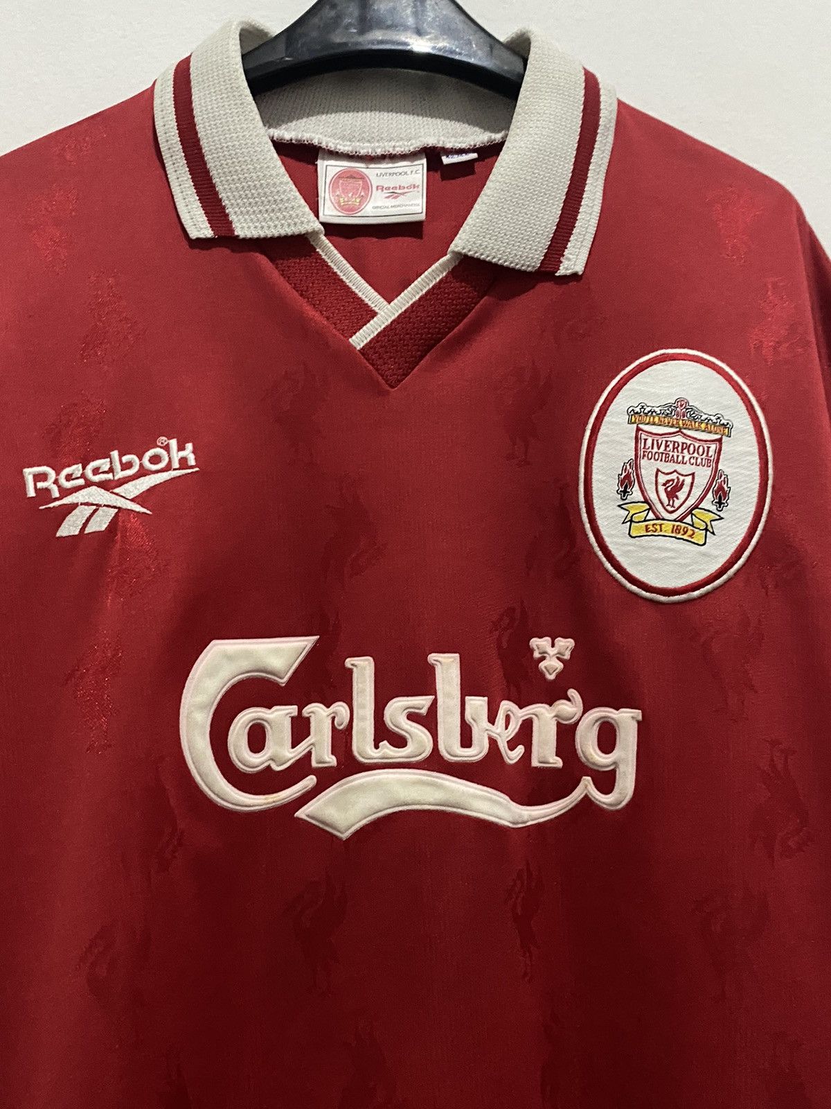 Reebok Liverpool 1996-1998 Home Fowler Soccer Jersey Size US L / EU 52-54 / 3 - 4 Thumbnail