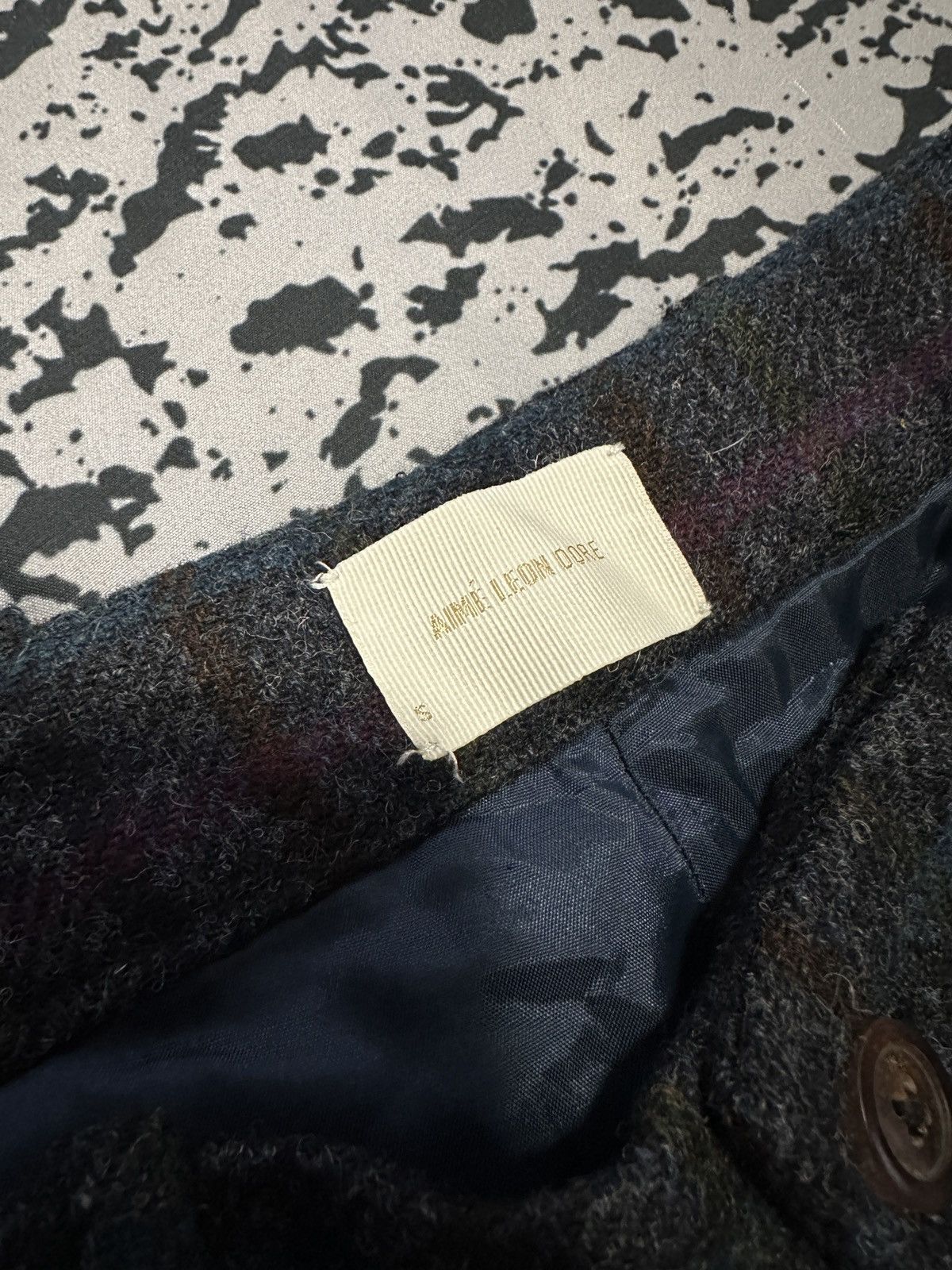 Aime Leon Dore Midnight Multi Muted Jewel Tartan Plaid Tweed Trousers Size US 29 - 9 Thumbnail