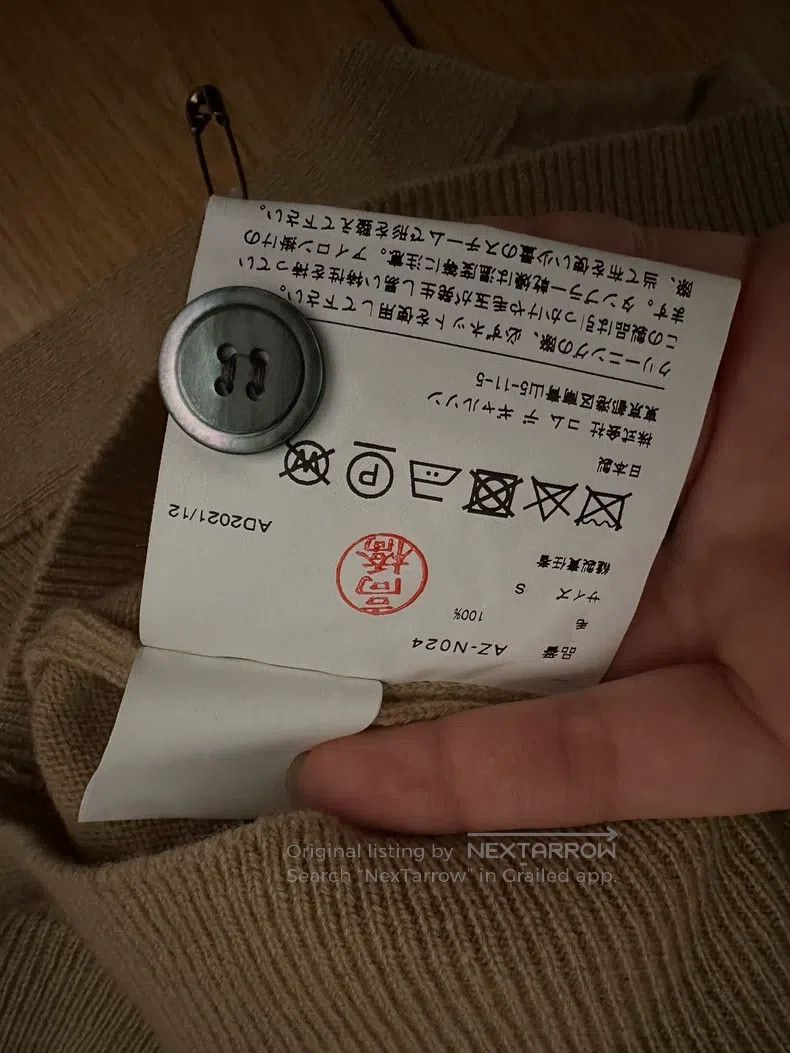 Comme des Garcons Comme Des Garcons Khaki V-neck cardigan Size S / US 4 / IT 40 - 4 Thumbnail