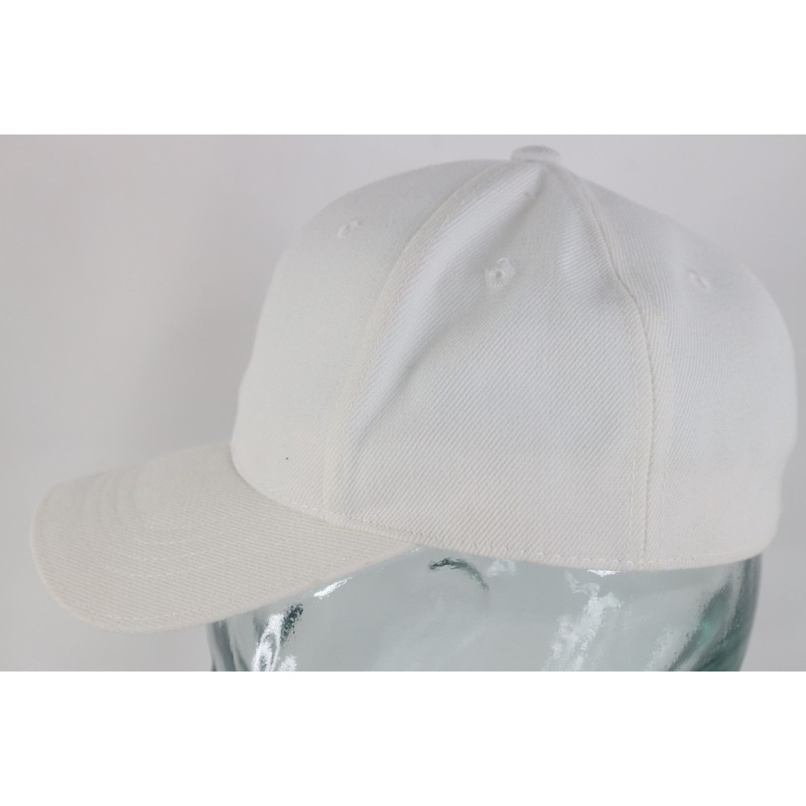 Vintage Vintage 90s Streetwear Blank Wool Blend Fitted Hat Cap White Size ONE SIZE - 3 Thumbnail