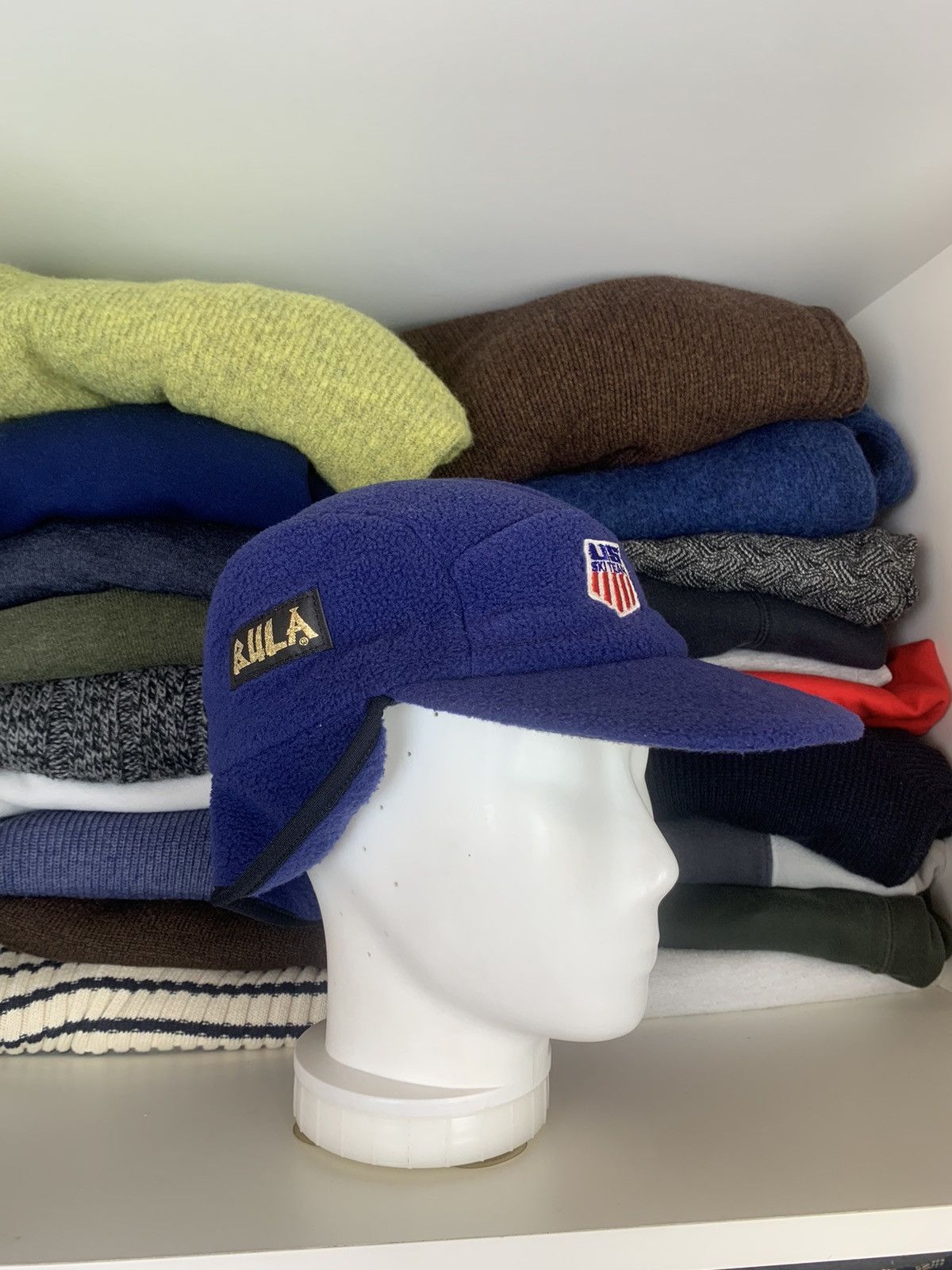 USA Olympics × Vintage Vintage Bula US Ski Team 2 in 1 Fleece Cap Hat Made in USA Size ONE SIZE - 2 Thumbnail