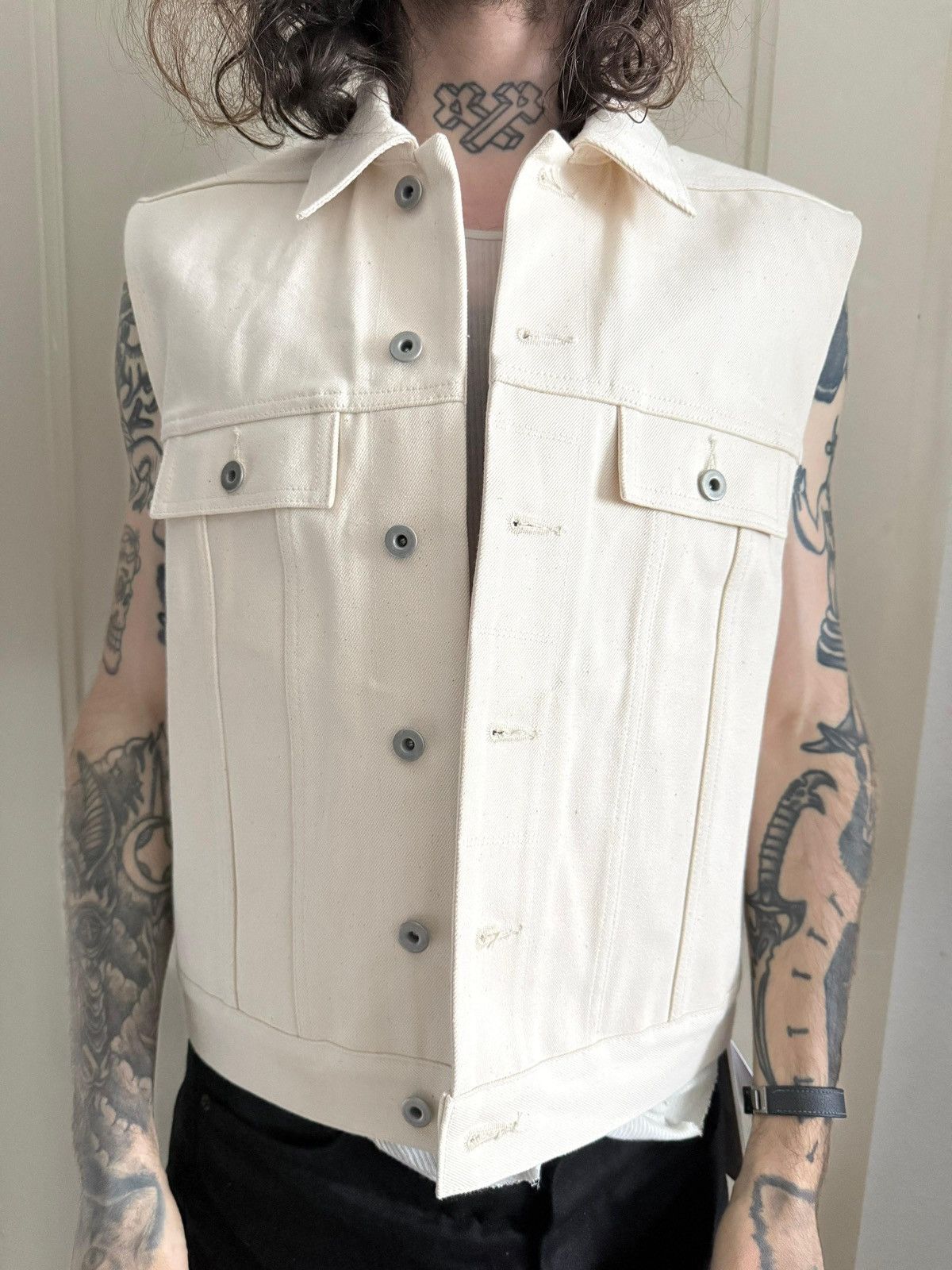 Rick Owens Made in Japan Denim Vest Size US M / EU 48-50 / 2 - 1 Thumbnail