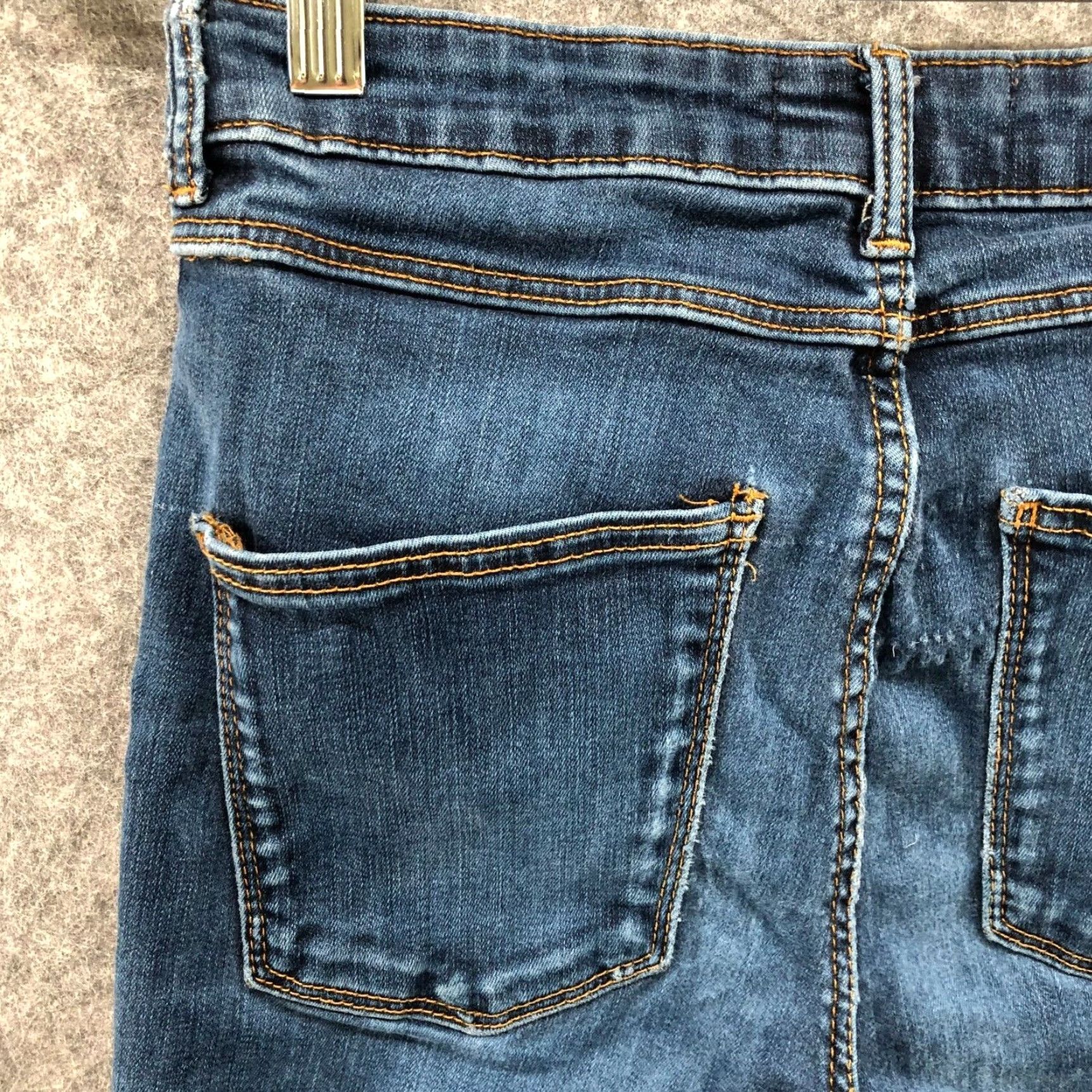Zara ZARA High Rise Skinny Jeans Womens Size 6 Blue Distressed Stretch Medium Wash Size 28" / US 6 / IT 42 - 7 Thumbnail