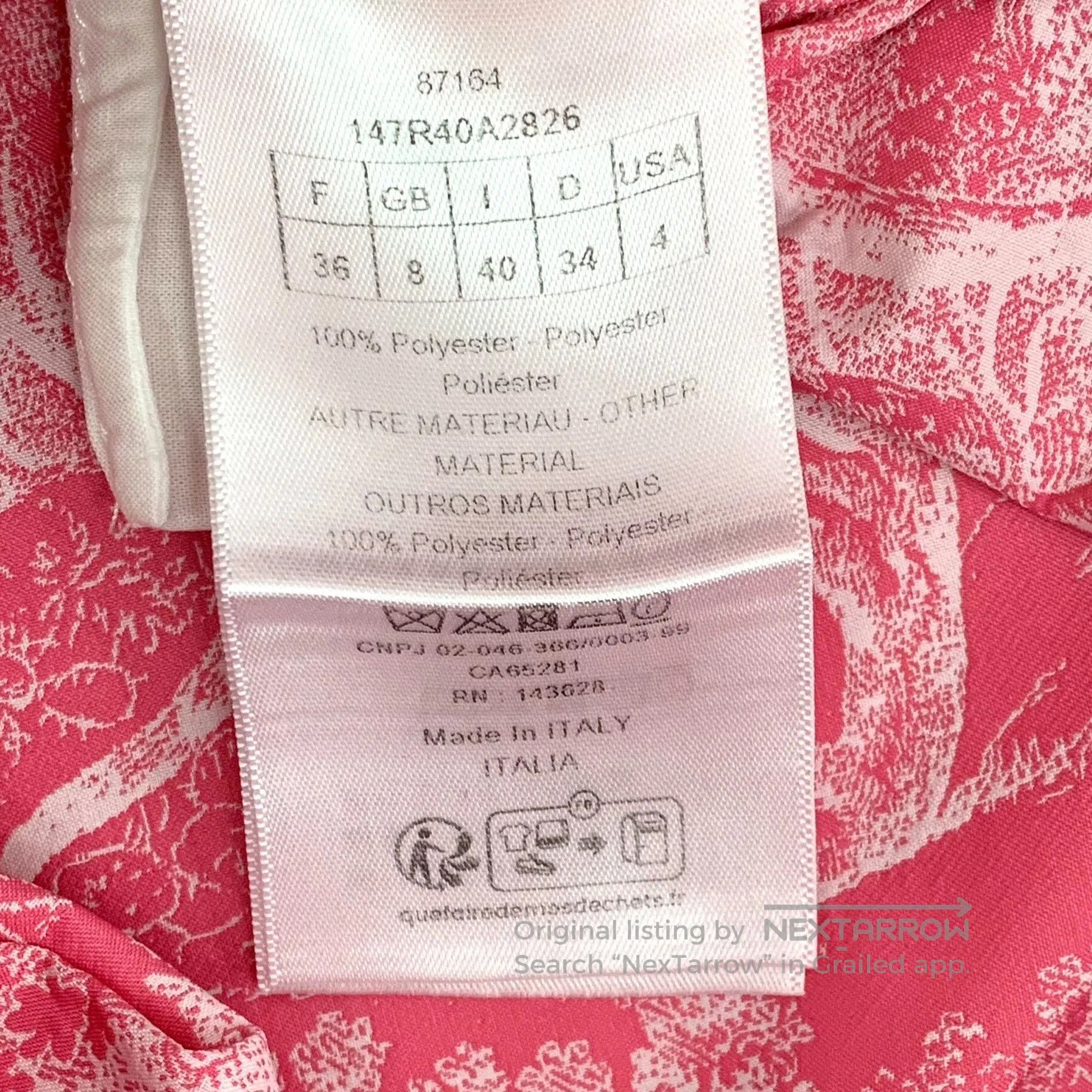 Dior Dior Pink Animal Jungle Print Hooded Dress. Size XS / US 0-2 / IT 36-38 - 7 Thumbnail