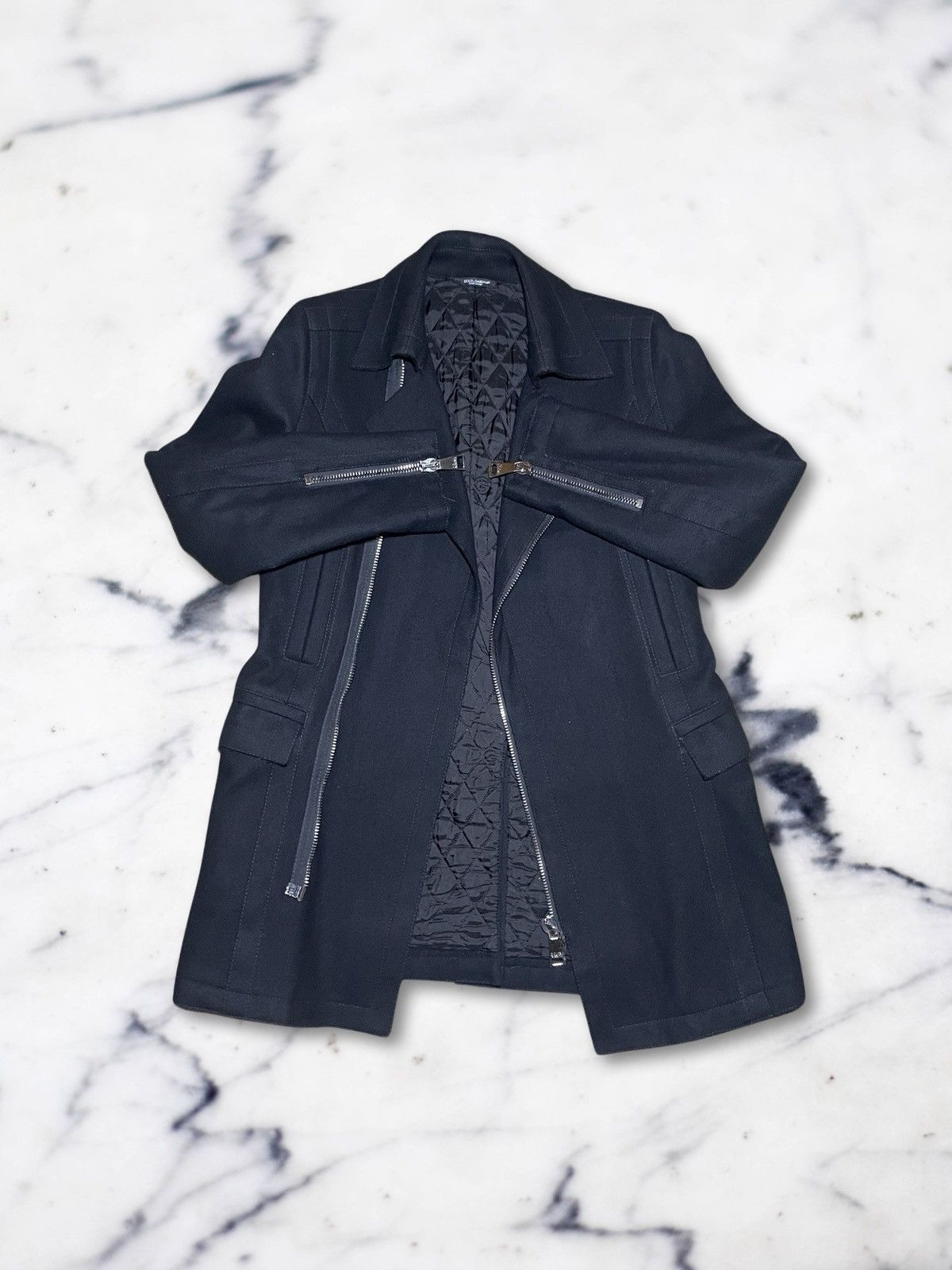 image of Dolce Gabbana Dolce & Gabanna Oversized Zipper Jacket Size L 48 in Black, Men's