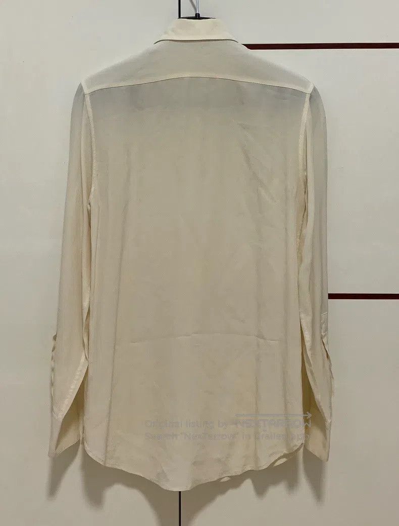 Saint Laurent Paris Saint Laurent Paris White Basic Mulberry Silk Shirt Size US S / EU 44-46 / 1 - 2 Thumbnail