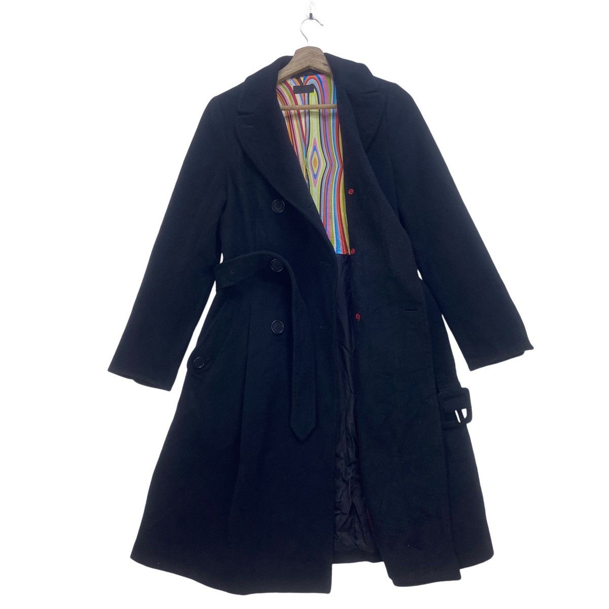 Paul Smith Paul Smith Black Wool Long Coat Size S / US 4 / IT 40 - 2 Thumbnail