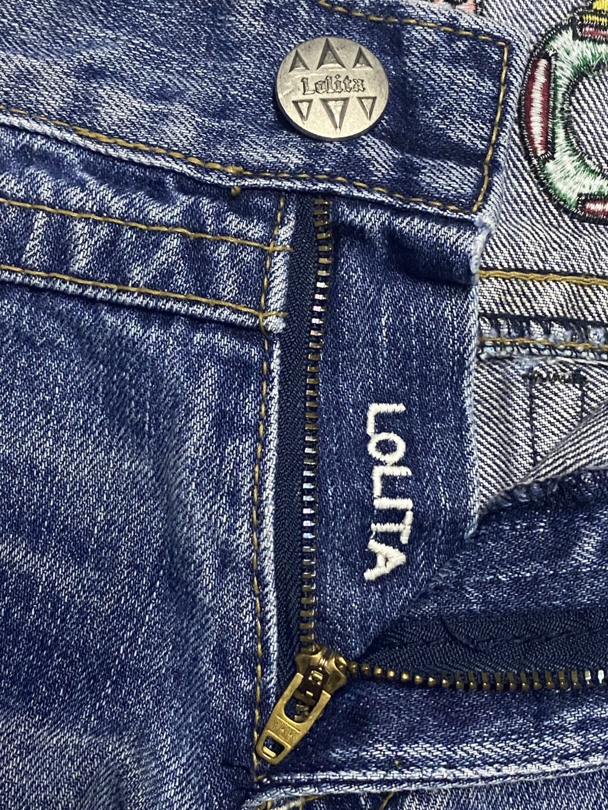 Japanese Brand Vintage Japanese Brand Lolita Embroidery Robot Spike Jeans Size US 31 - 12 Thumbnail