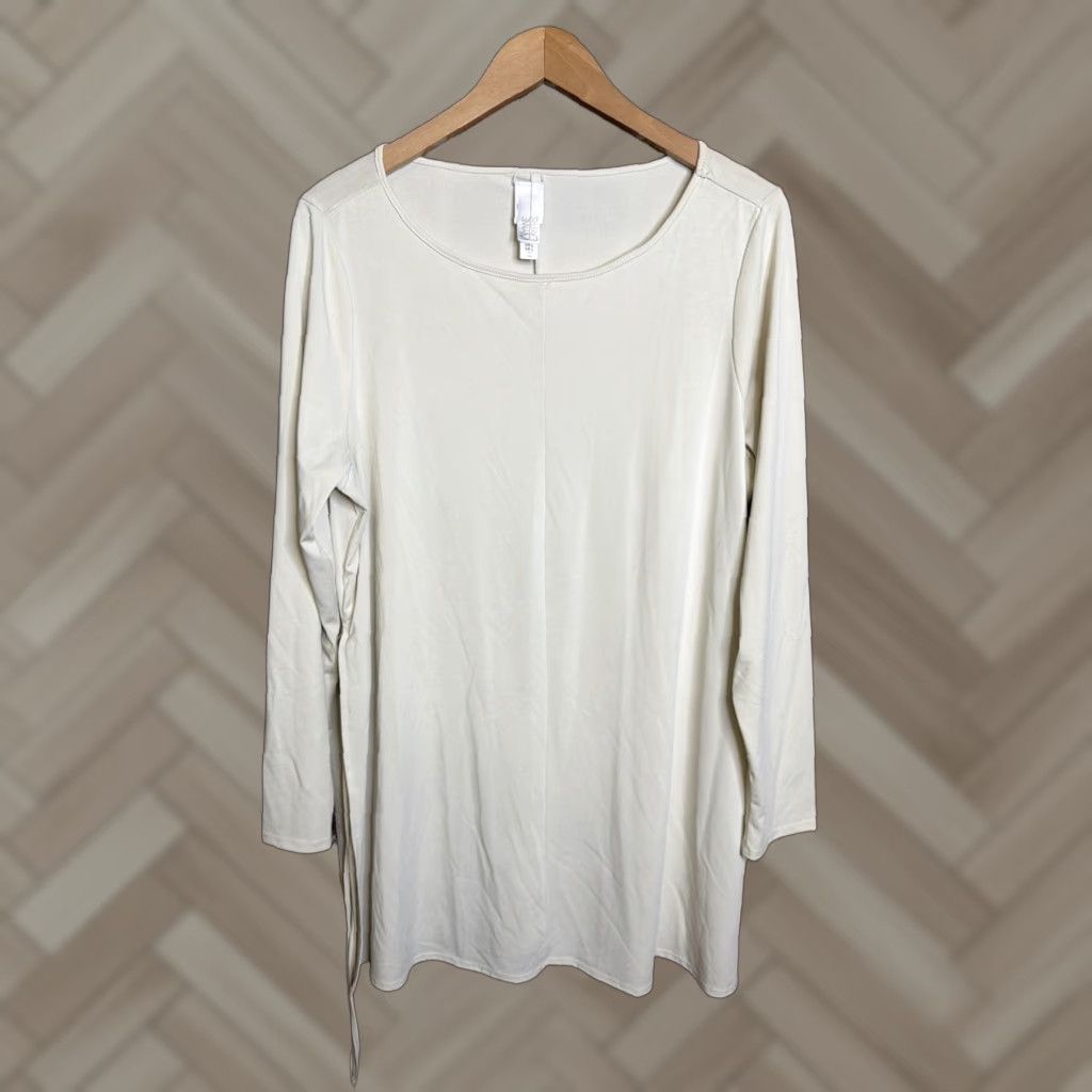 Vintage MARLA WYNNE Layers Blouse Beige LONG SLEEVE Large Womens Size L / US 10 / IT 46 - 1 Thumbnail