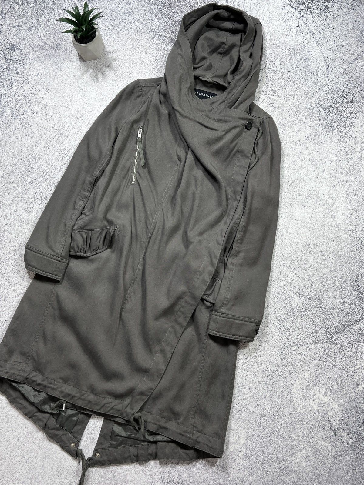 Allsaints Allsaints Portere Parka Asymmetric Jacket Coat Size S / US 4 / IT 40 - 5 Thumbnail