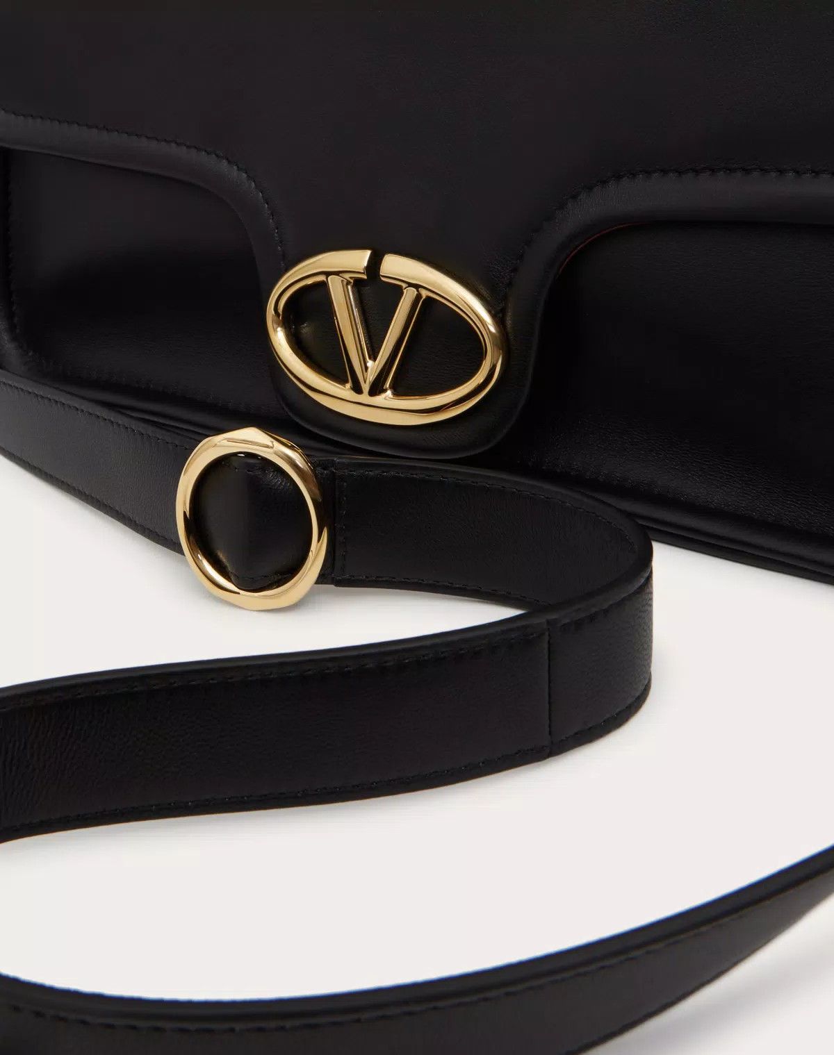 Valentino oc11z0725 Size:OS/1960 Nappa Leather Shoulder Bag in Black Size ONE SIZE - 7 Thumbnail