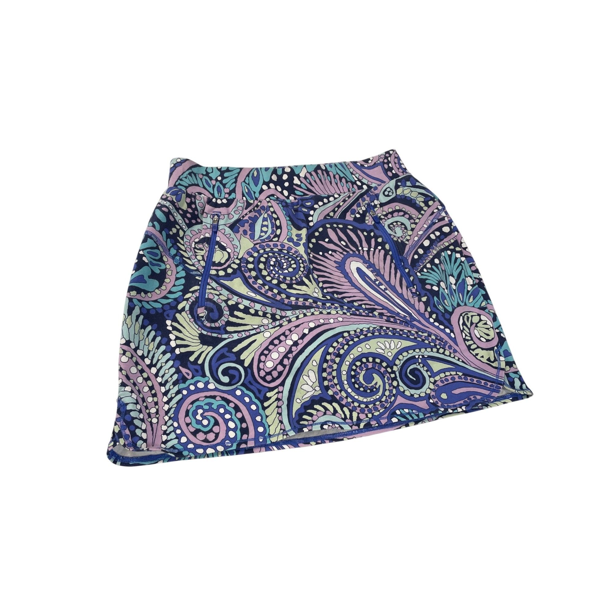 Talbots Talbots Womens Paisley Print Skort SP Blue/Purple Sz SP SKU Size XS / US 0-2 / IT 36-38 - 1 Thumbnail