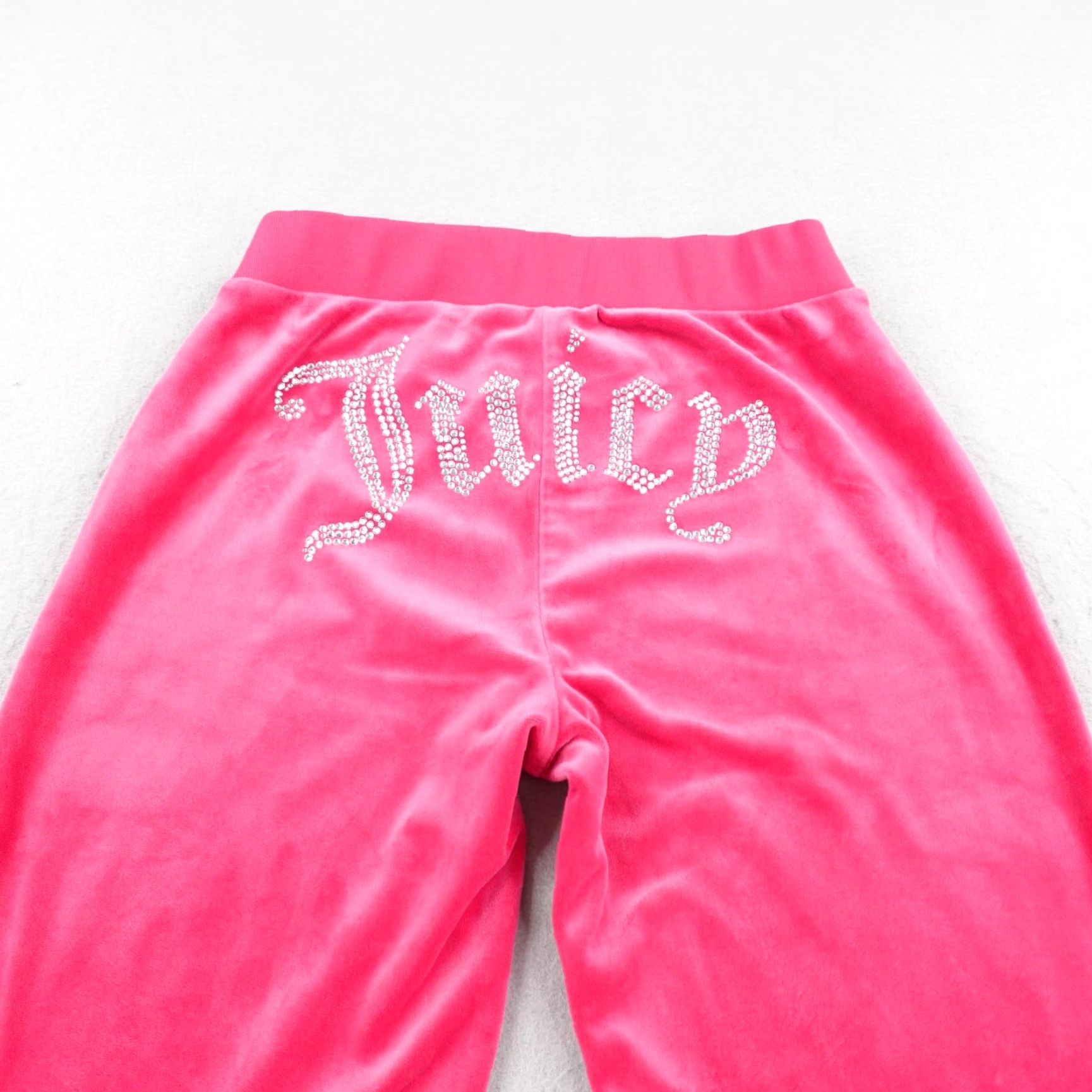 Juicy Couture Juicy Couture Pants Womens Small Pink Velour Track Suit Sweats Rhinestones Flare Size 28" / US 6 / IT 42 - 6 Thumbnail