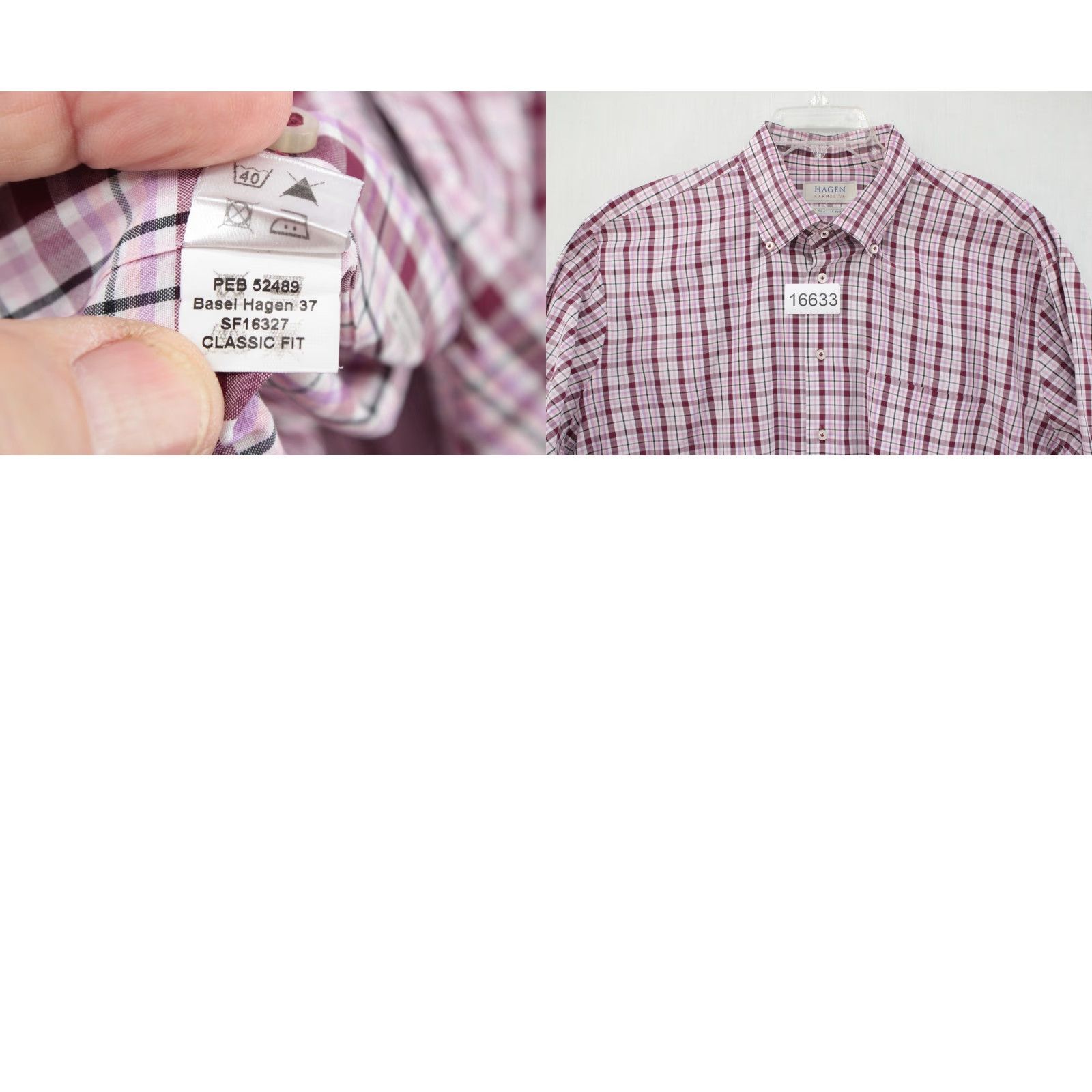 Vintage Hagen Carmel Dress Shirt Men's XXL Classic Fit Plaid Button Down Office Casual Shirt Size US XXL / EU 58 / 5 - 8 Thumbnail
