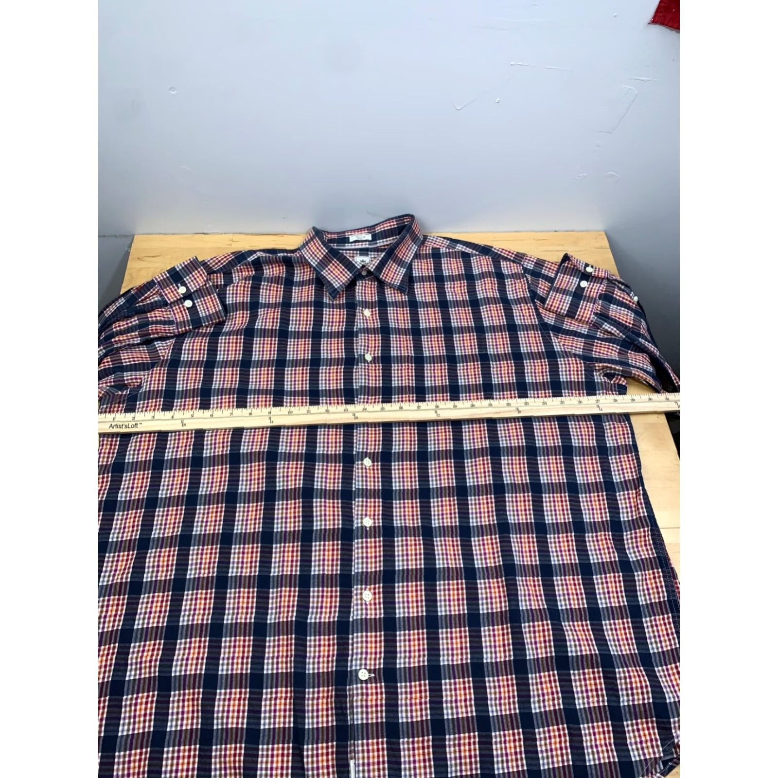 Peter Millar Peter Millar Button-Up Shirt Mens 2XL Blue Plaid Long Sleeve Button-Up Mens 2XL Multicolor Cotton Classic Preppy Size US XXL / EU 58 / 5 - 5 Thumbnail