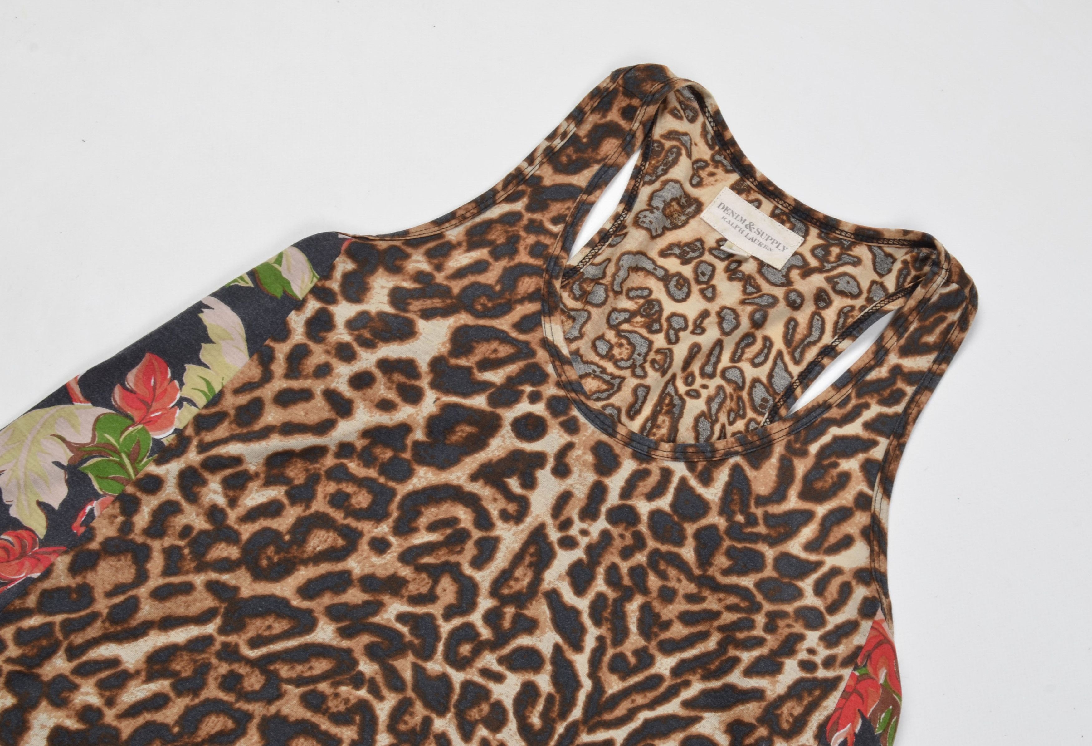 Denim & Supply Ralph Lauren × Polo Ralph Lauren × Ralph Lauren Denim And Supply Ralph Lauren Leopard Print Flared Tank Top Size S / US 4 / IT 40 - 5 Thumbnail