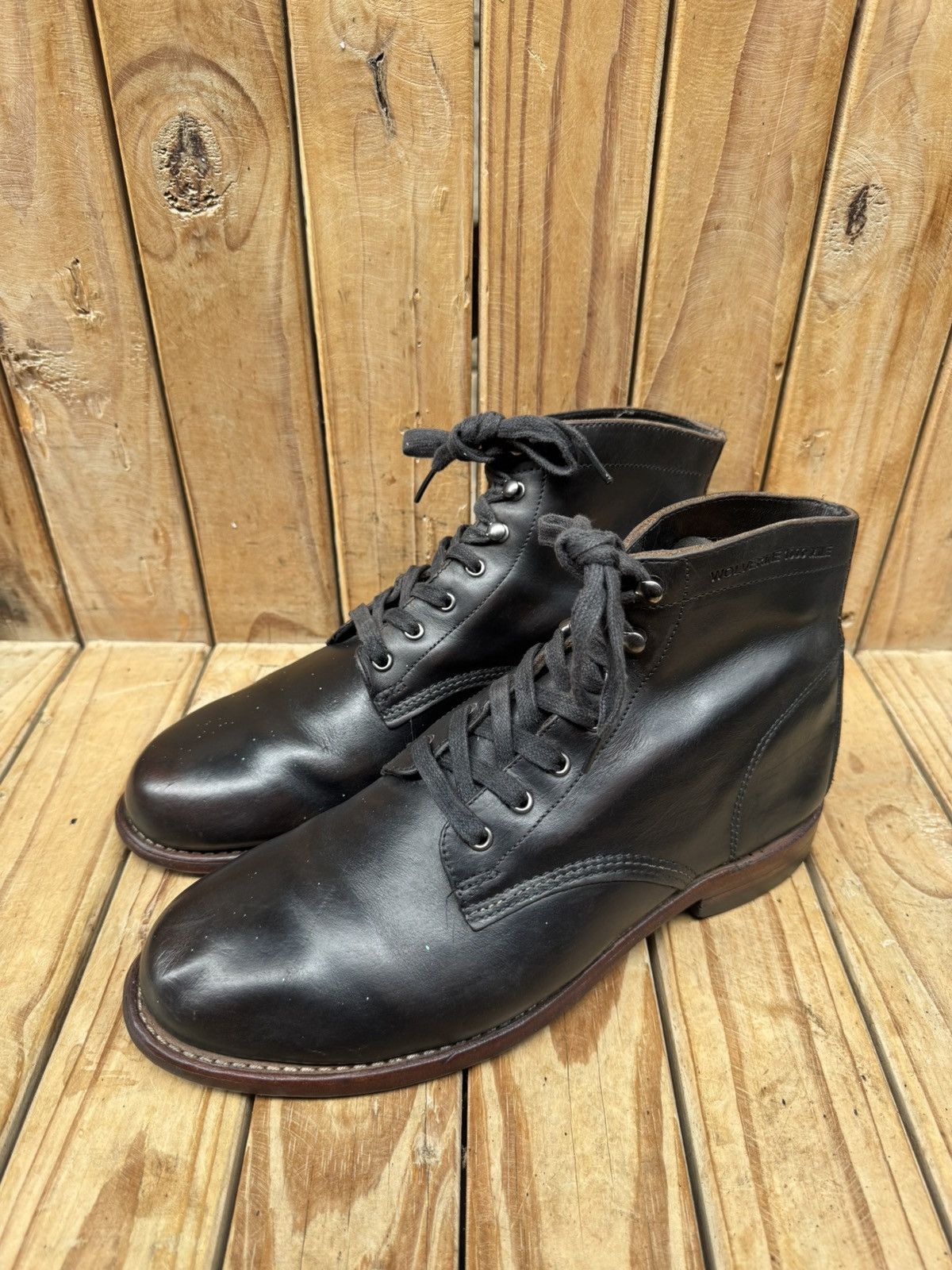 Wolverine Wolverine 1000 Miles Black Leather Boots sz USA 9 D Size US 9 / EU 42 - 25 Thumbnail
