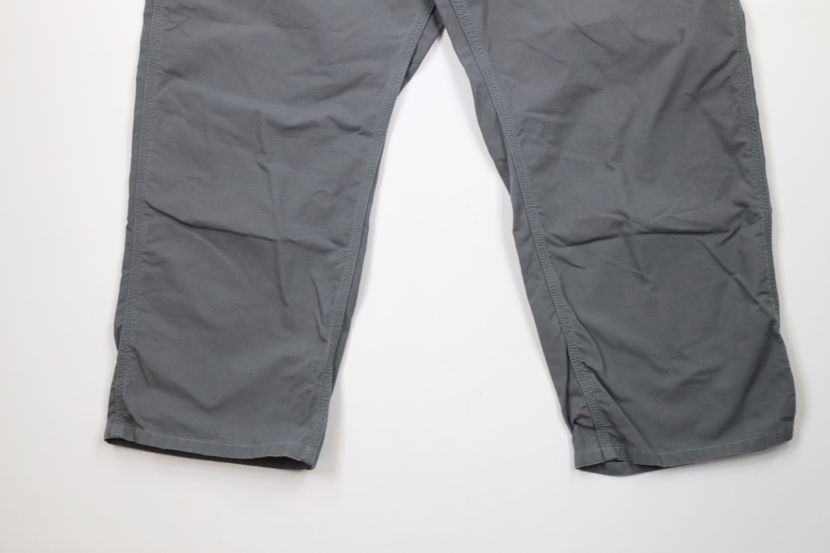 Carhartt × Vintage Vintage Y2K Carhartt Canvas Wide Leg Dungaree Pants Gray Size US 44 / EU 60 - 4 Thumbnail