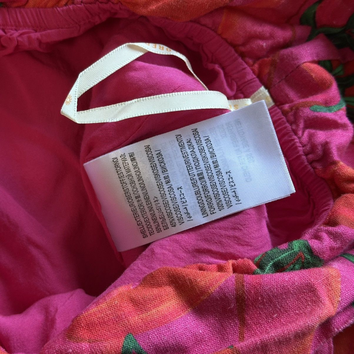 Farm Rio FARM Rio Pink & Red Chili Peppers Paperbag Mini Skirt Size 26" / US 2 / IT 38 - 8 Thumbnail