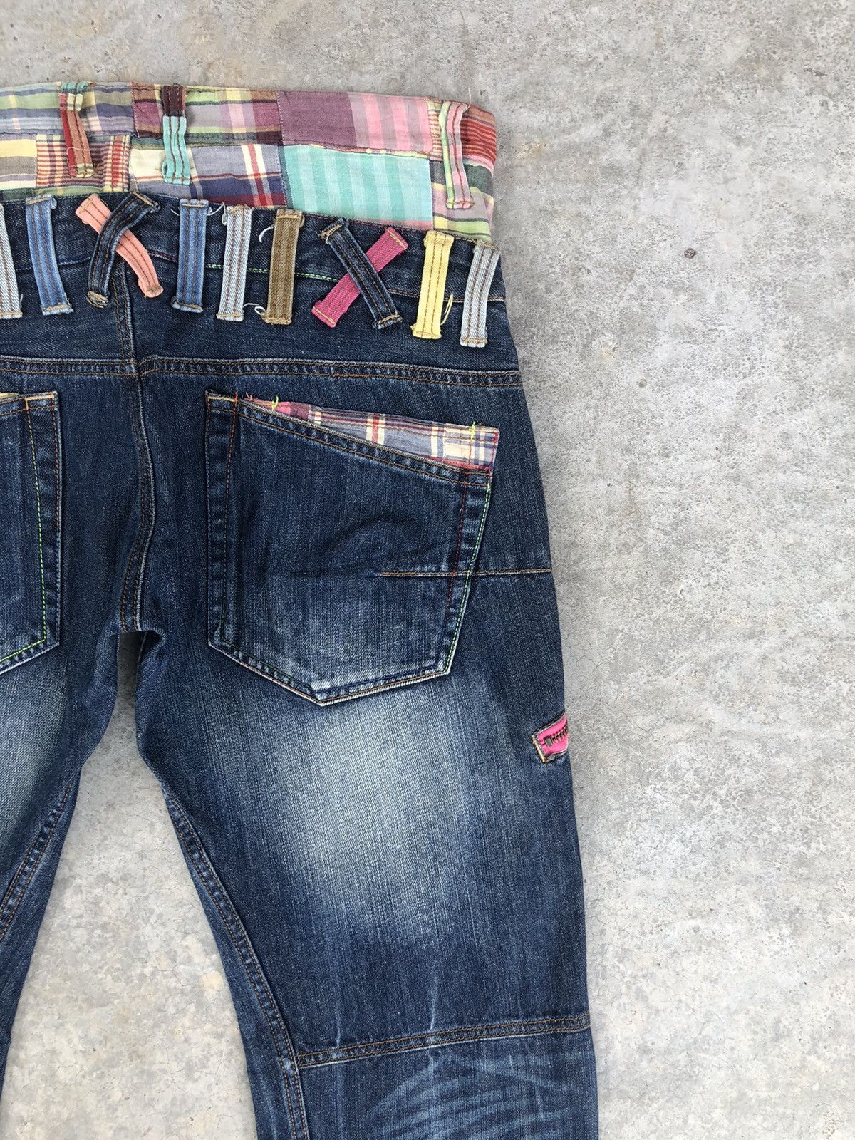 Japanese Brand Japanese Dominate Handcrafted Double Waist Distressed Jeans Size US 34 / EU 50 - 10 Thumbnail