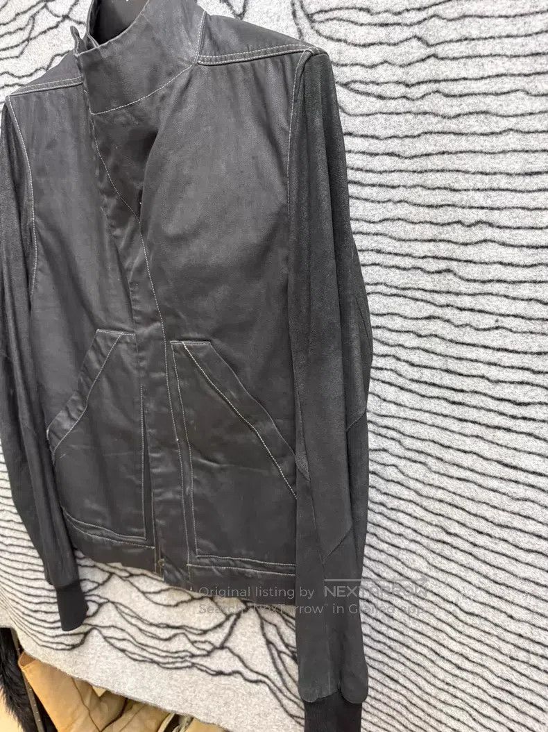 Rick Owens RICK OWENS Waxed Denim and Torn Sheepskin Patchwork Jacket Size US M / EU 48-50 / 2 - 2 Thumbnail