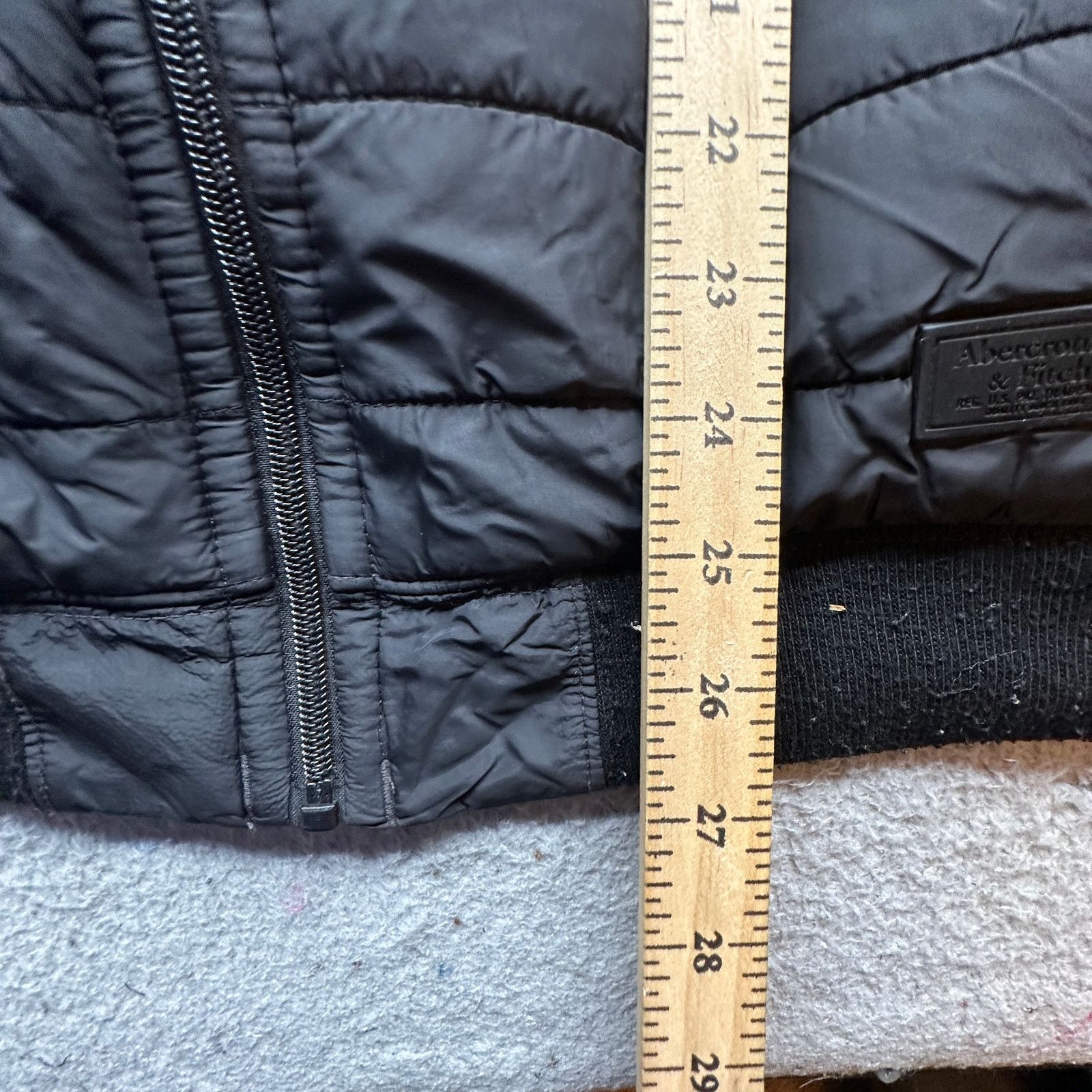Abercrombie & Fitch Abercrombie & Fitch Charcoal Hooded Quilted Hybrid Jacket XL Size US XL / EU 56 / 4 - 4 Thumbnail