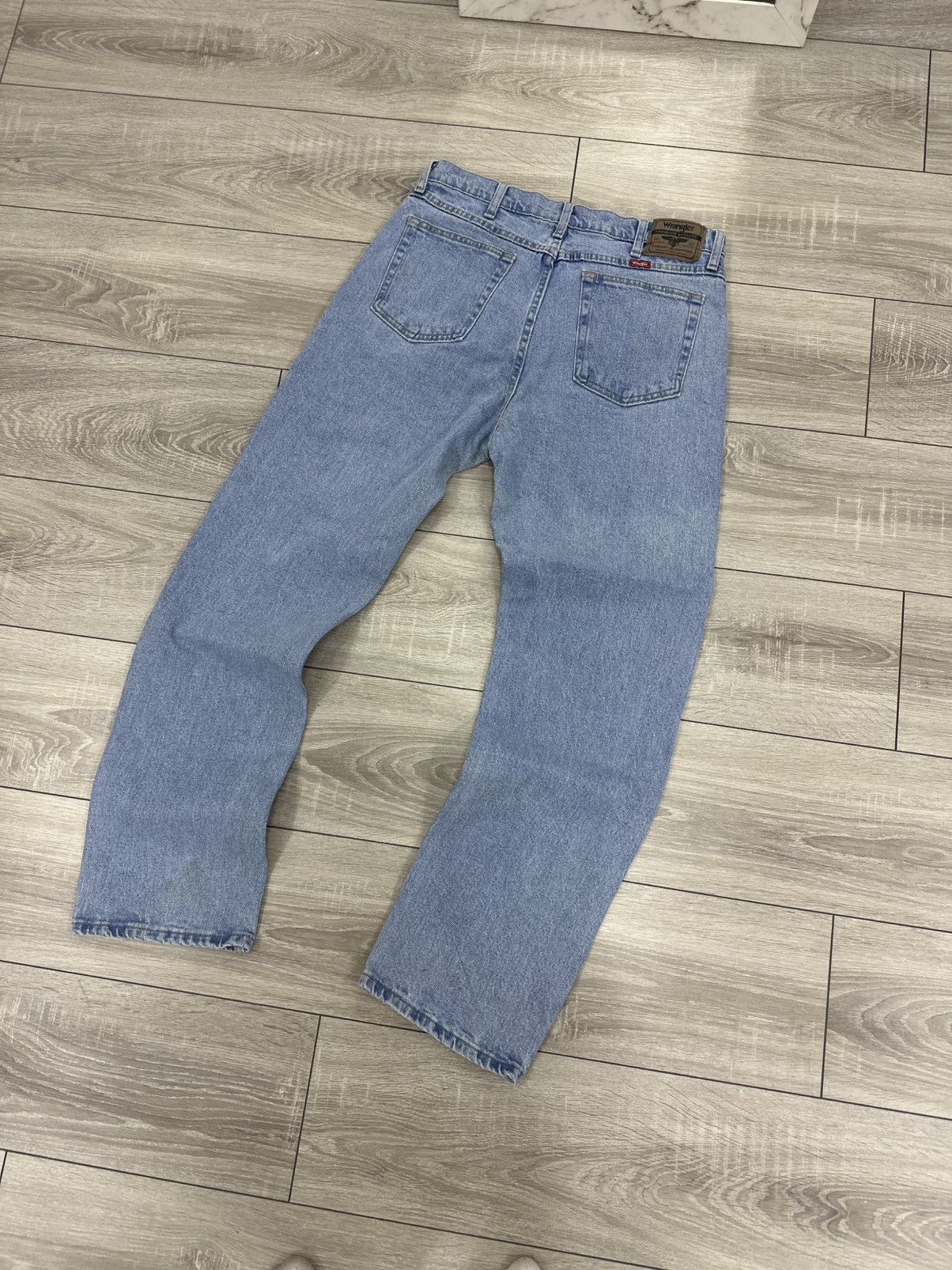 Jean Wrangler Vintage Denim Light Jeans 90s Size US 32 / EU 48 - 2 Thumbnail