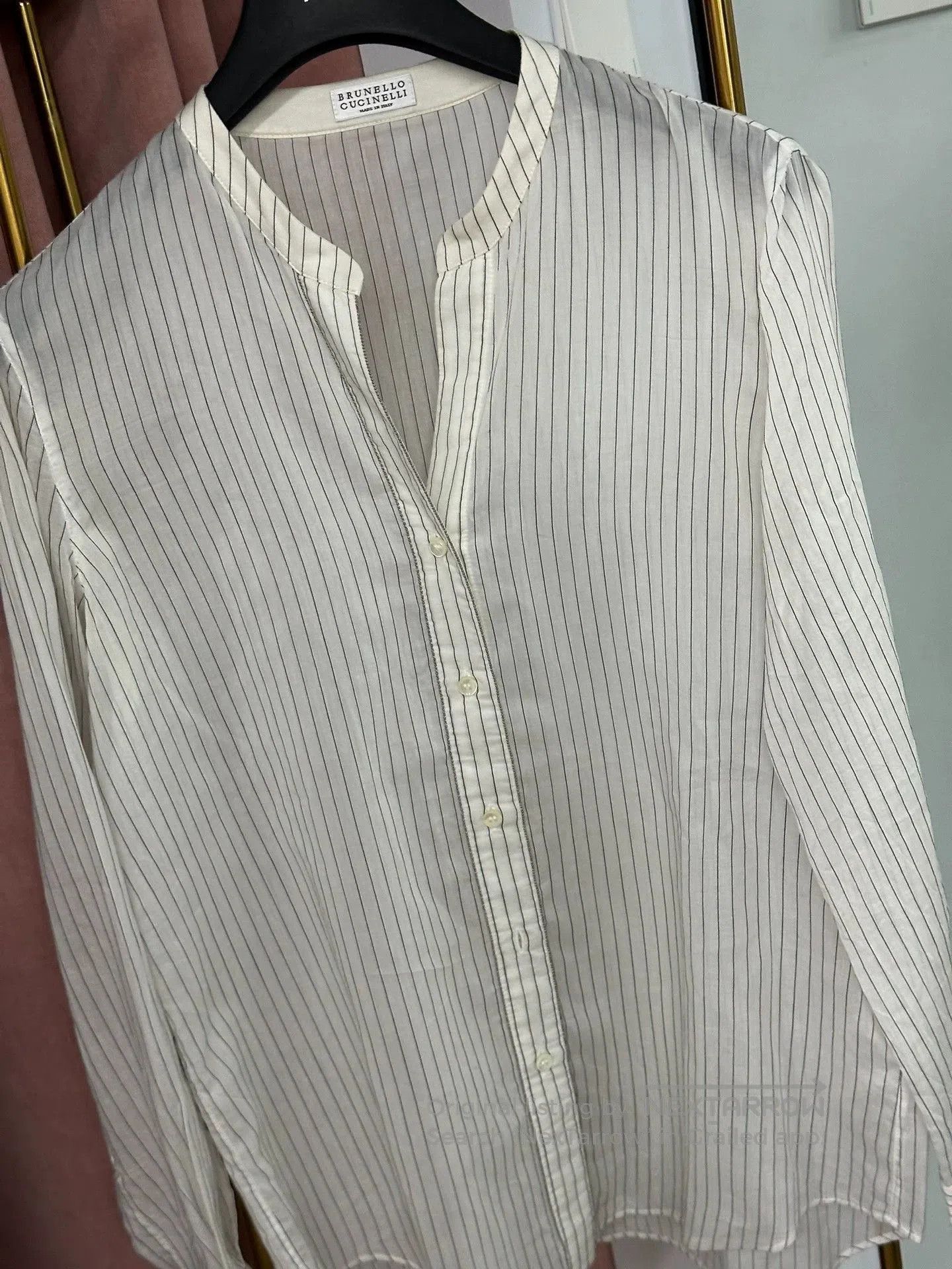 Brunello Cucinelli Brunello Cucinelli White Stripe Shirt. Size US S / EU 44-46 / 1 - 2 Thumbnail
