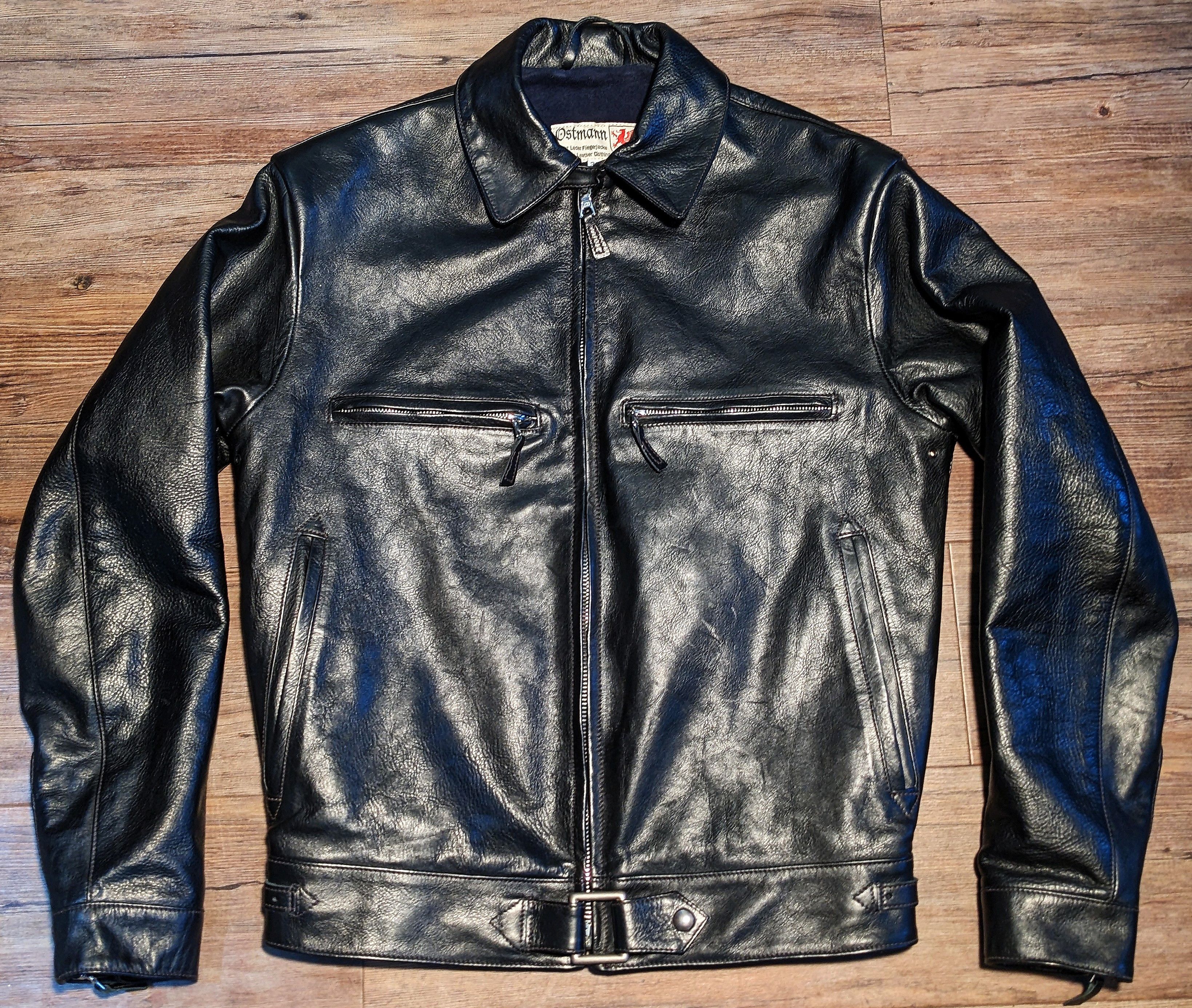 image of Eastman Leather Wwii German Flying Jacket in Black, Men's (Size 2XS)