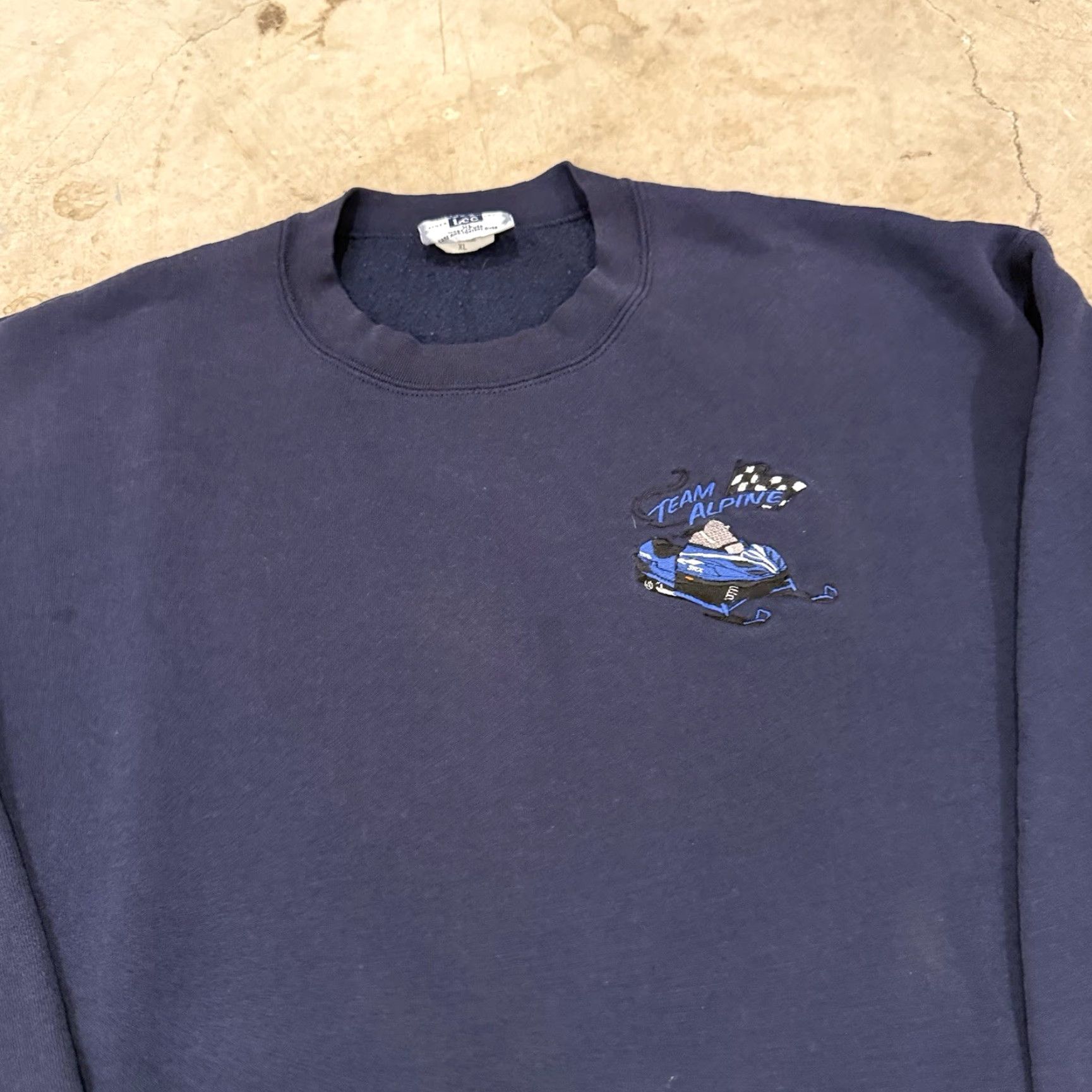 Vintage VINTAGE Team Alpine SnowMobile Sweatshirt Crewneck Mens XL Blue Heavy Size US XL / EU 56 / 4 - 4 Thumbnail