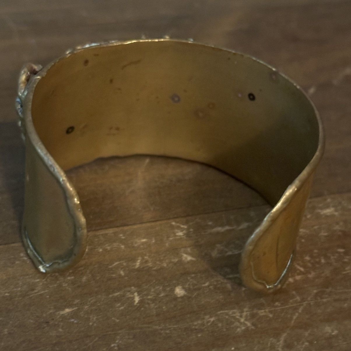 Vintage Vintage Artisan brass and copper wide cuff bracelet Size ONE SIZE - 6 Thumbnail