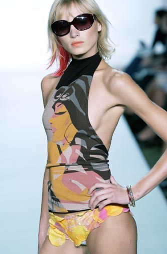 Custo Barcelona 2003SS runway halter neck top