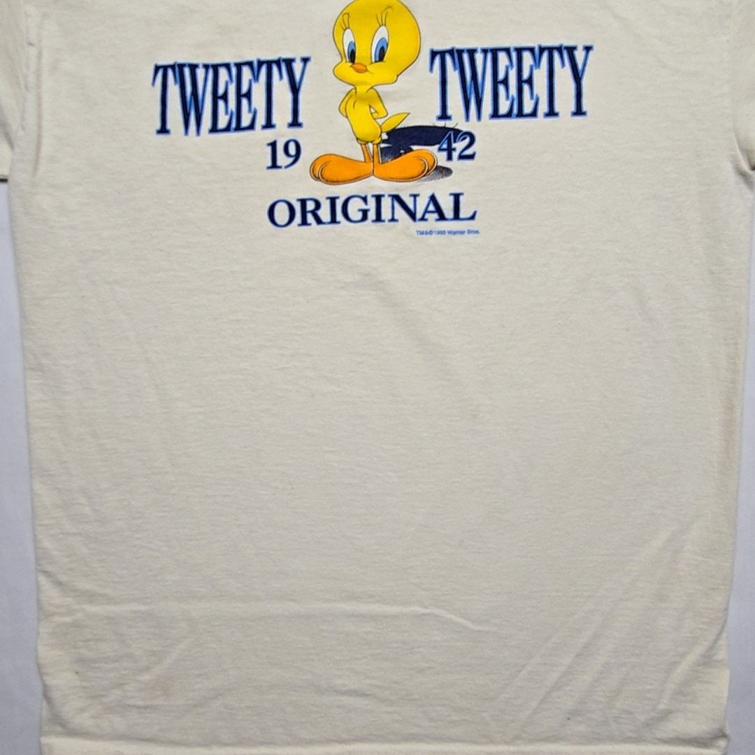 Vintage Vintage Tweety Bird Graphic Cream Oversized M Cartoon Tee Size M / US 6-8 / IT 42-44 - 4 Thumbnail
