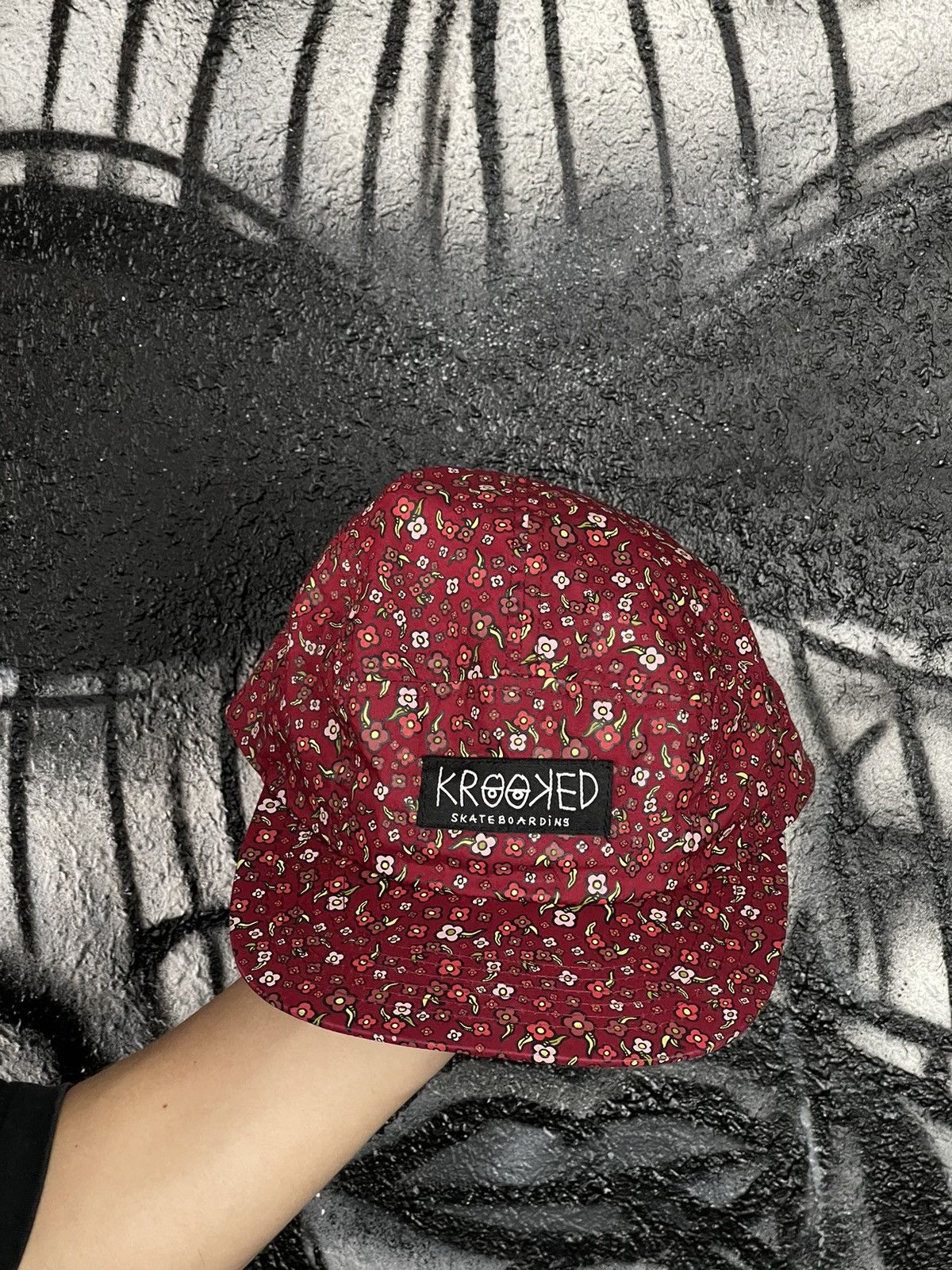 Vintage Krooked Skateboarding Multicolour 5 Panel Cap Size ONE SIZE - 4 Thumbnail