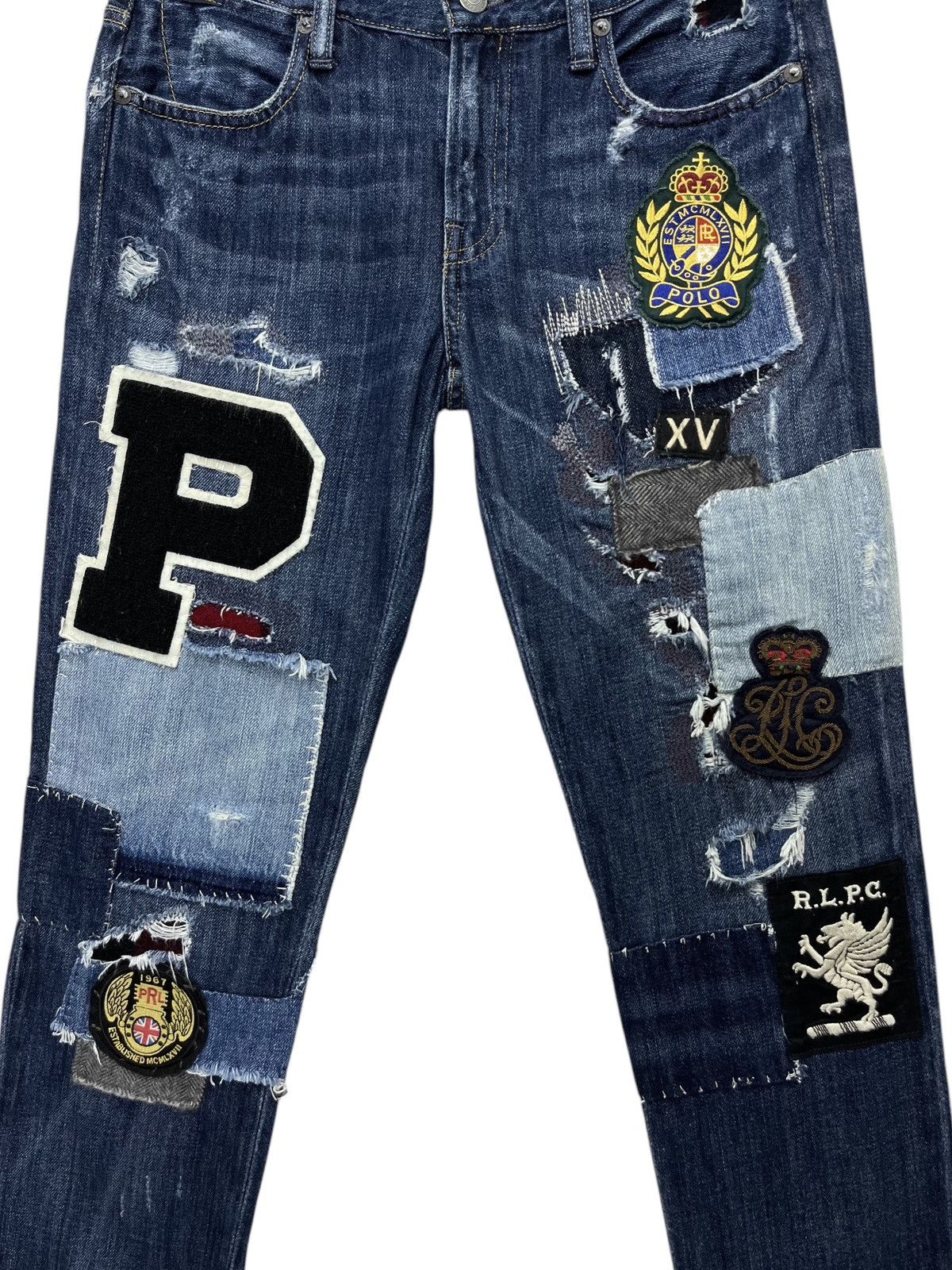 Polo Ralph Lauren 🔥POLO RALPH LAUREN Astor Slim Boyfried Fit Patchwork Denim Size 27" / US 4 / IT 40 - 5 Thumbnail