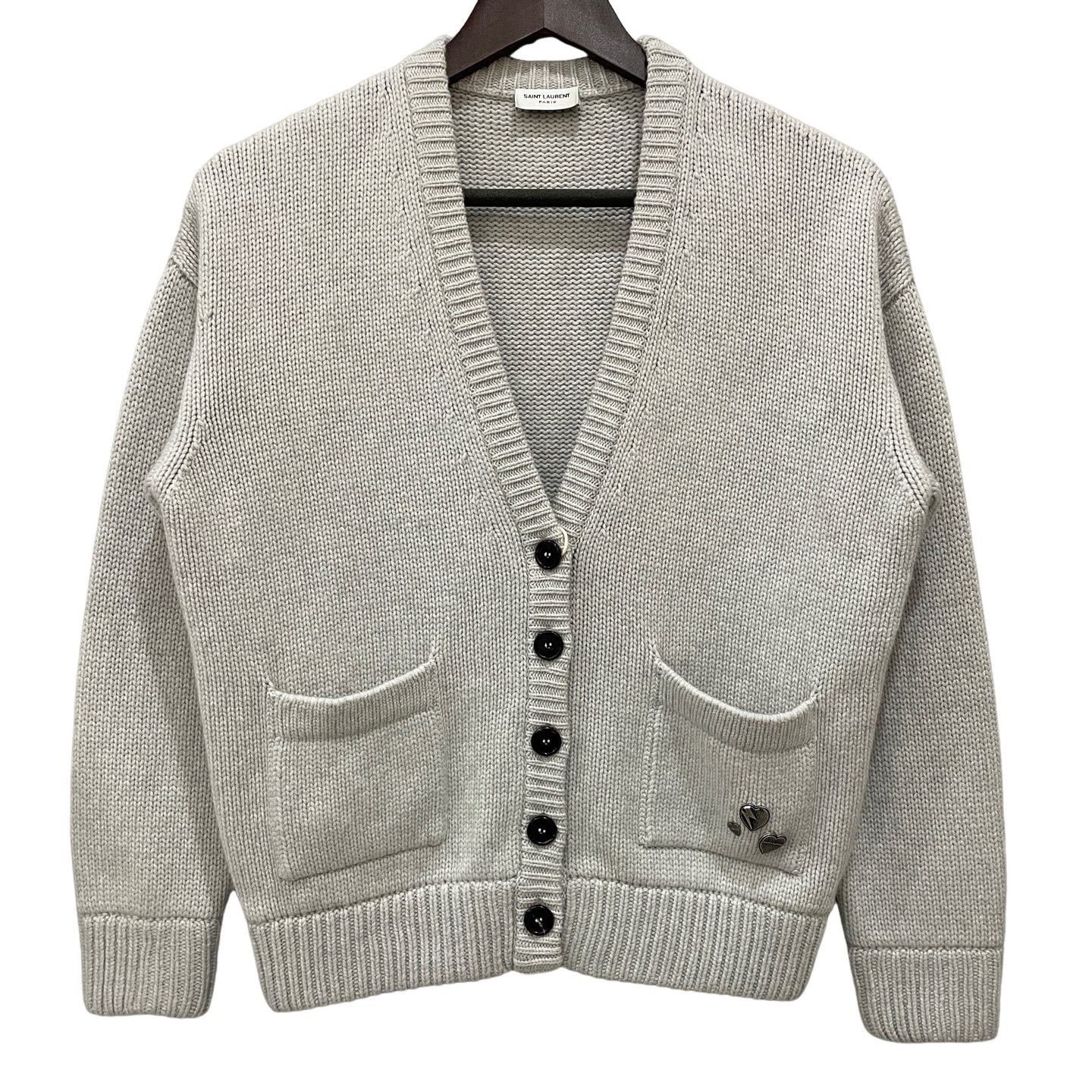 Saint Laurent Paris Saint Laurent Grey Knit Cardigan XS Size US XS / EU 42 / 0 - 1 Thumbnail
